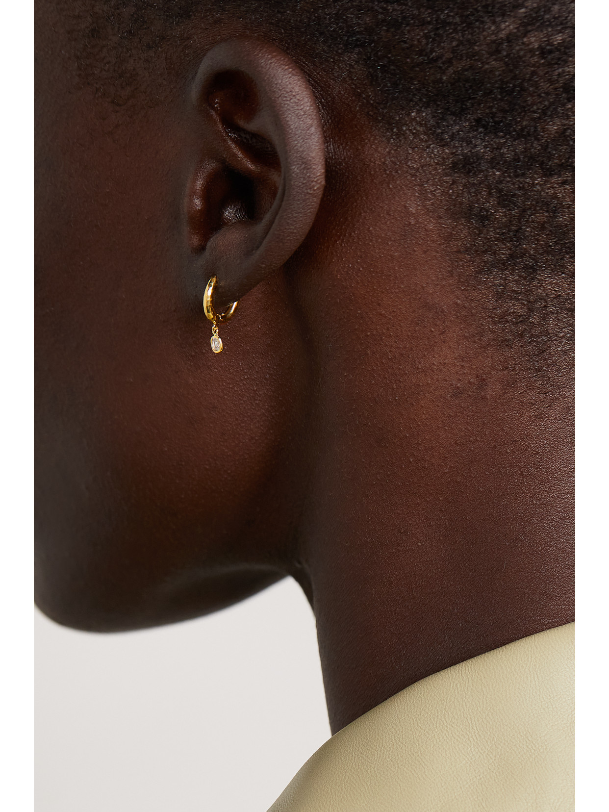 Shop Octavia Elizabeth + Net Sustain Micro Gabby 18-karat Recycled Gold Diamond Hoop Earrings