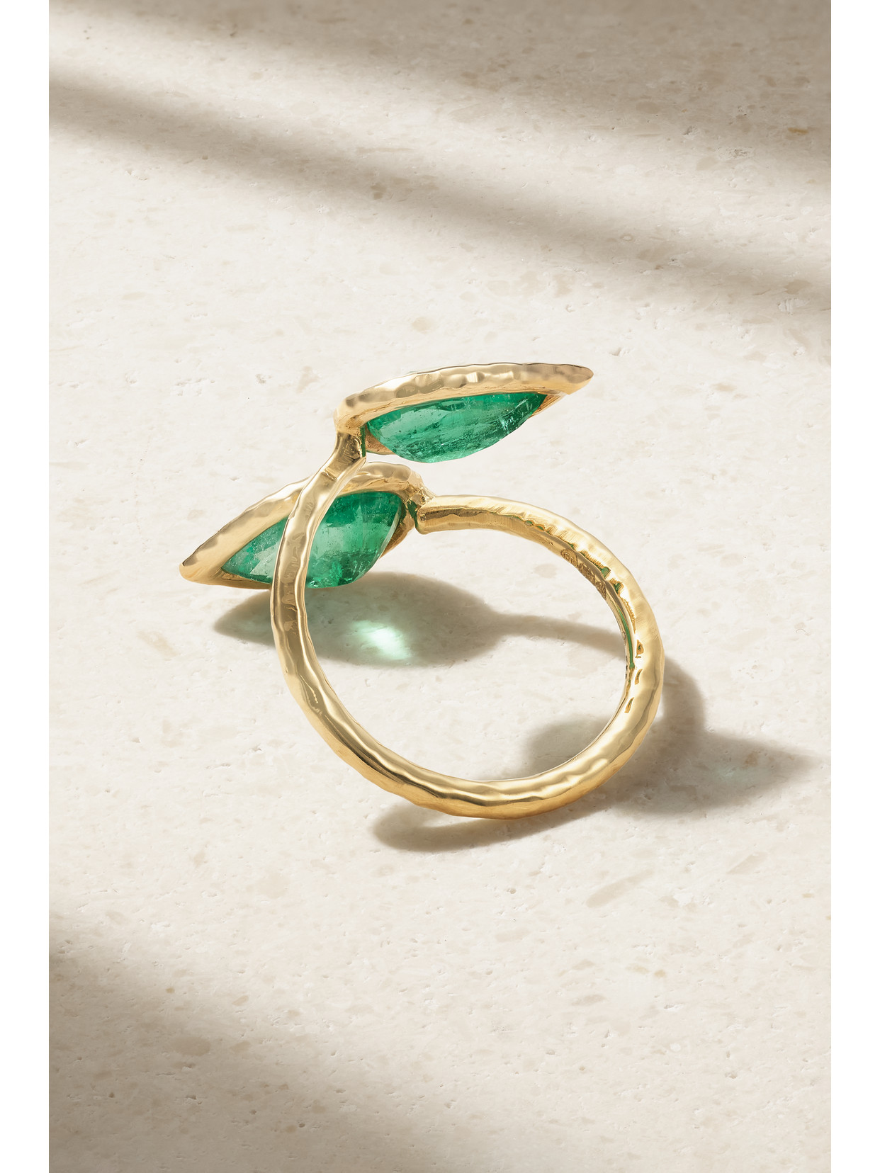 Shop Octavia Elizabeth + Net Sustain Moi & Toi 18-karat Recycled Gold Emerald Ring