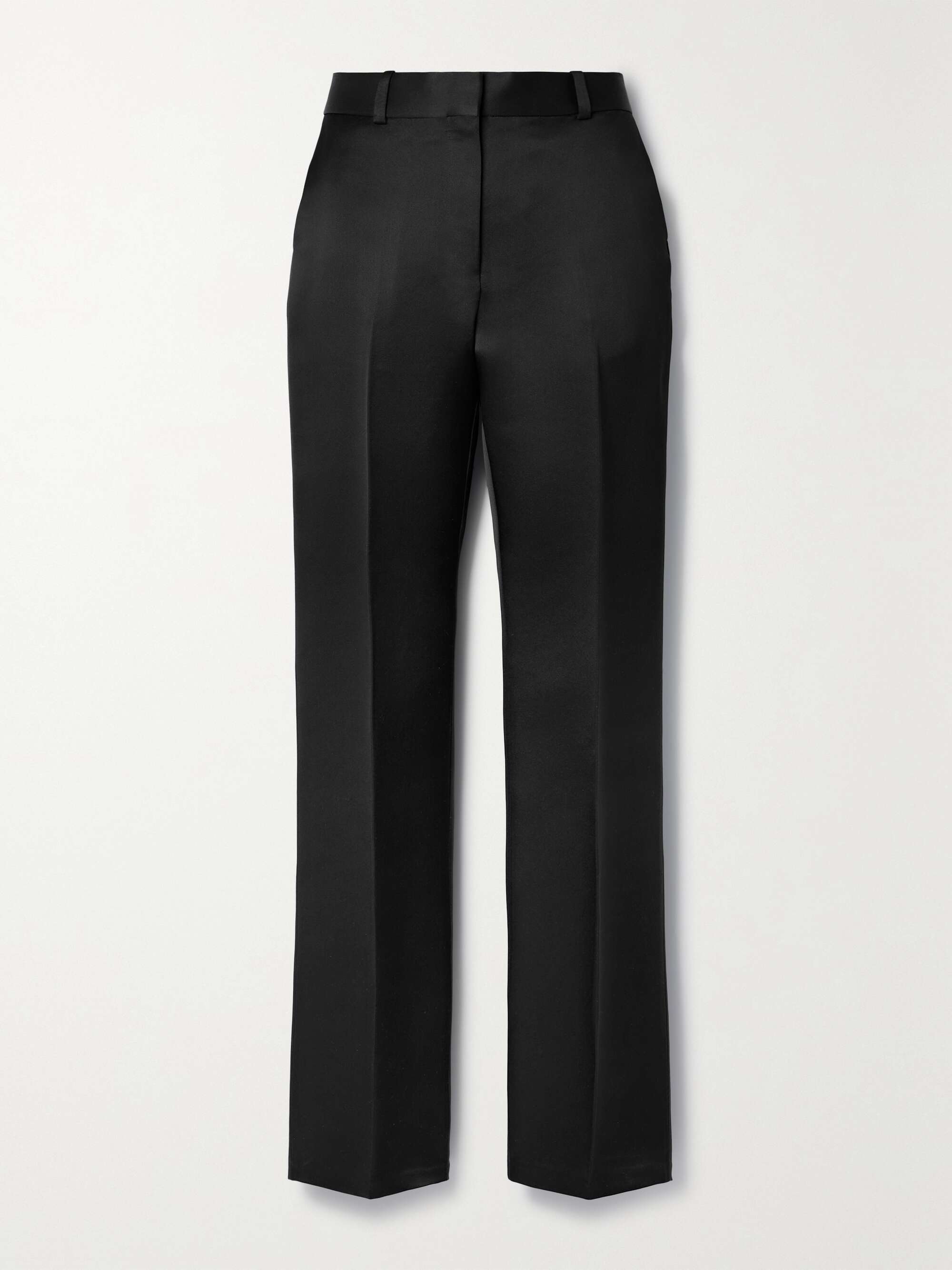 Slim Satin Pants - Black - Ladies