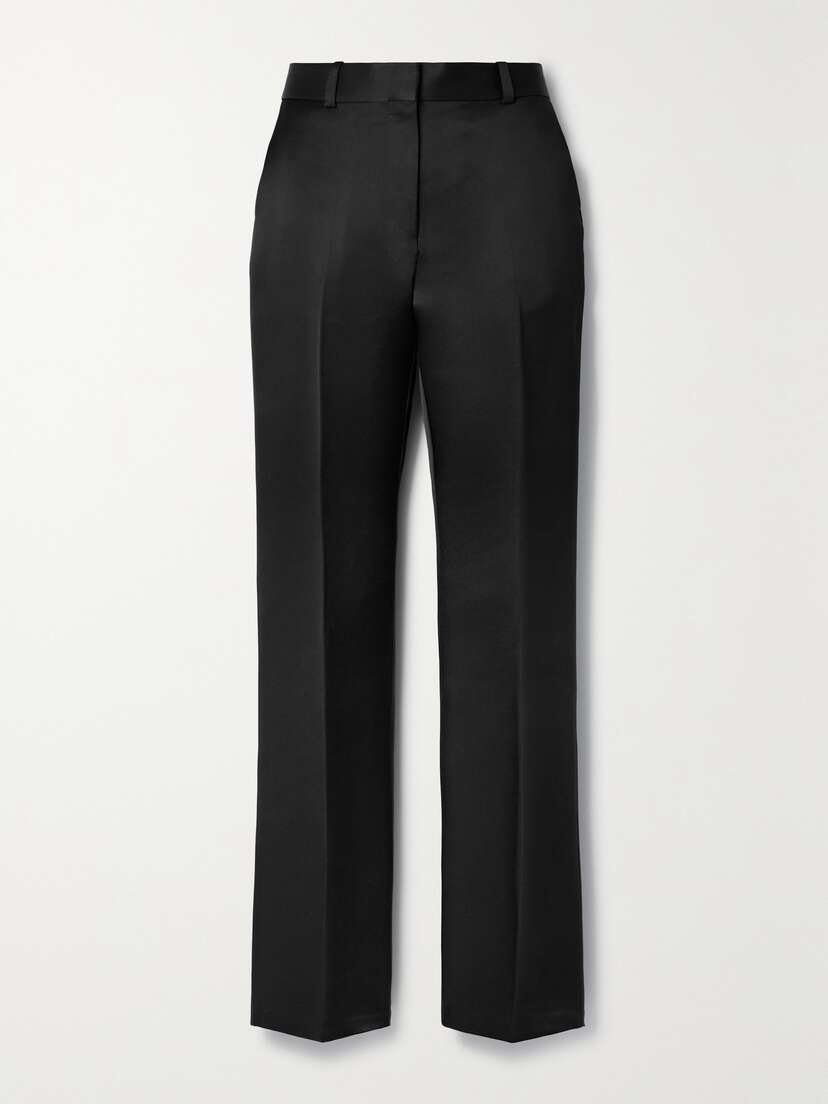 Veronica de Piante Mick Duchesse Silk-satin Skinny Pants