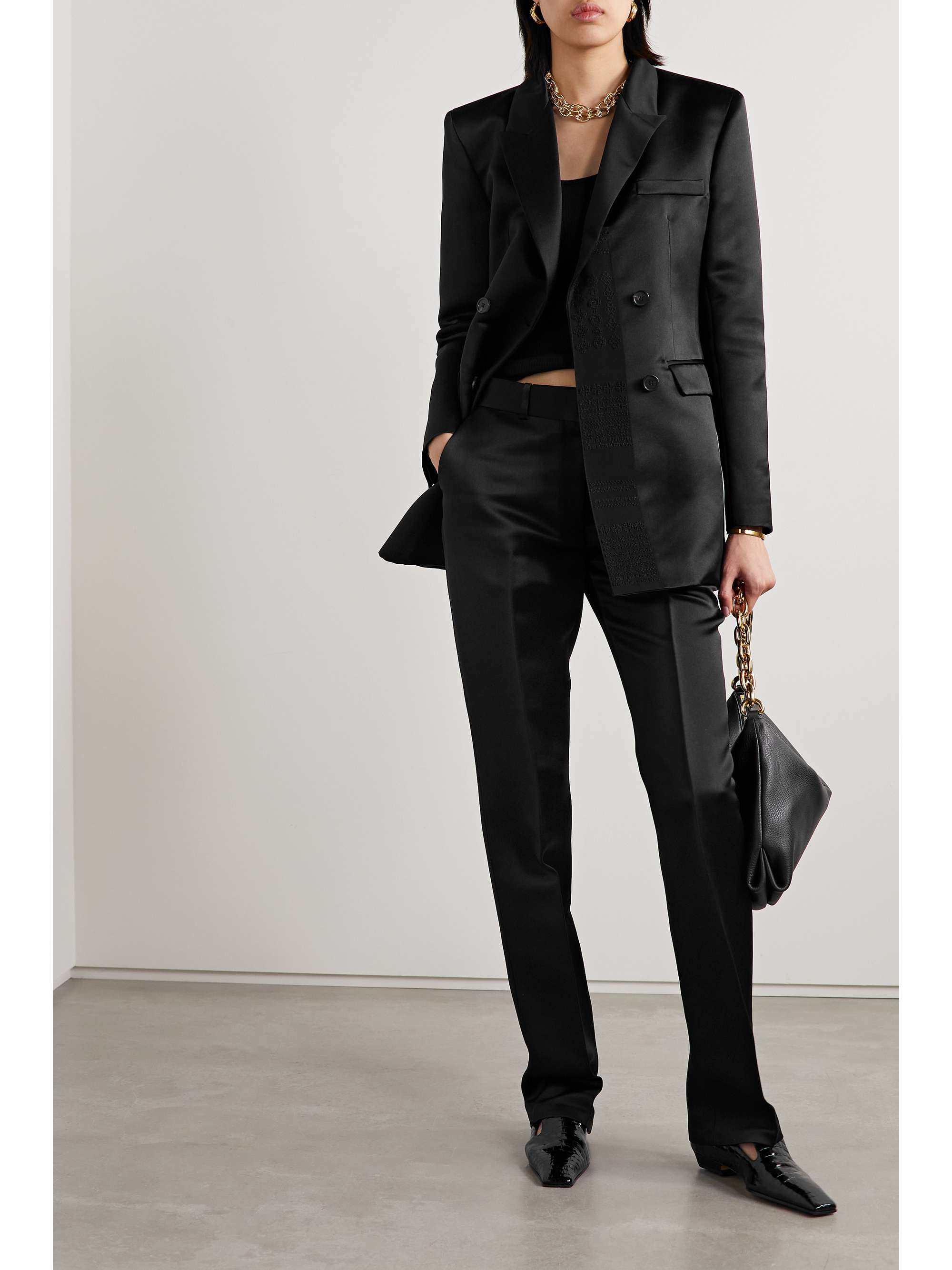 VERONICA DE PIANTE Mick duchesse silk-satin skinny pants | NET-A-PORTER