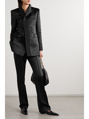 Veronica De Piante + NET SUSTAIN Giulia double-breasted silk-satin blazer