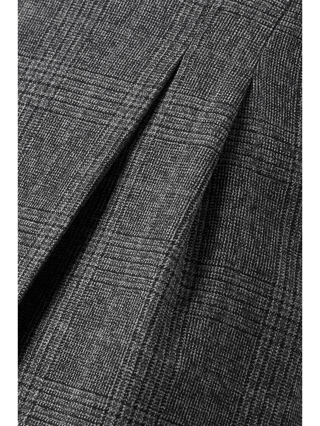 Veronica De Piante Billie Pleated Prince Of Wales Checked Wool Wide-leg Pants In Gray