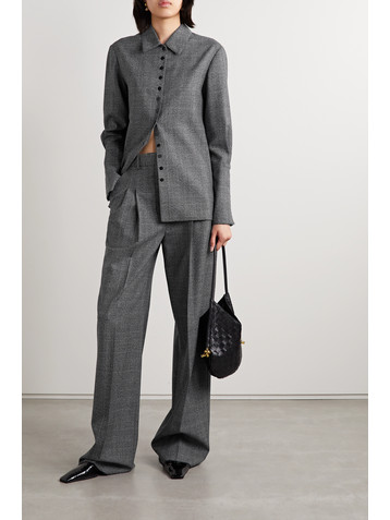 Veronica De Piante Billie pleated Prince of Wales checked wool wide-leg pants