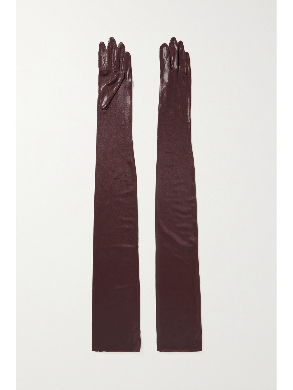 Dries Van Noten - Lamé Gloves - Brown