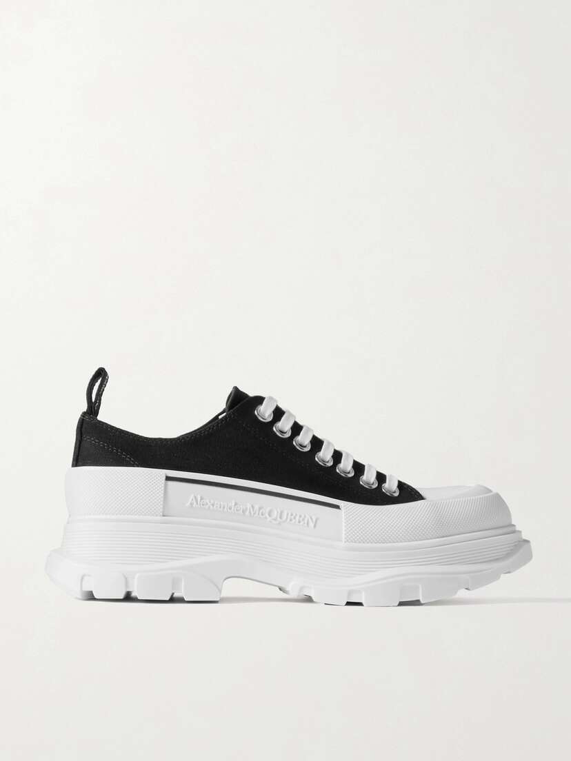 McQueen Tread Slick Canvas Exaggerated-sole Sneakers