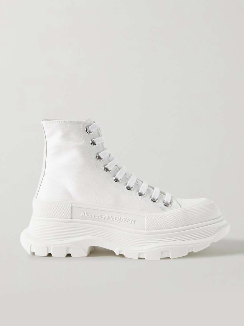 Alexander McQueen Canvas Exaggerated-sole High-top Sneakers
