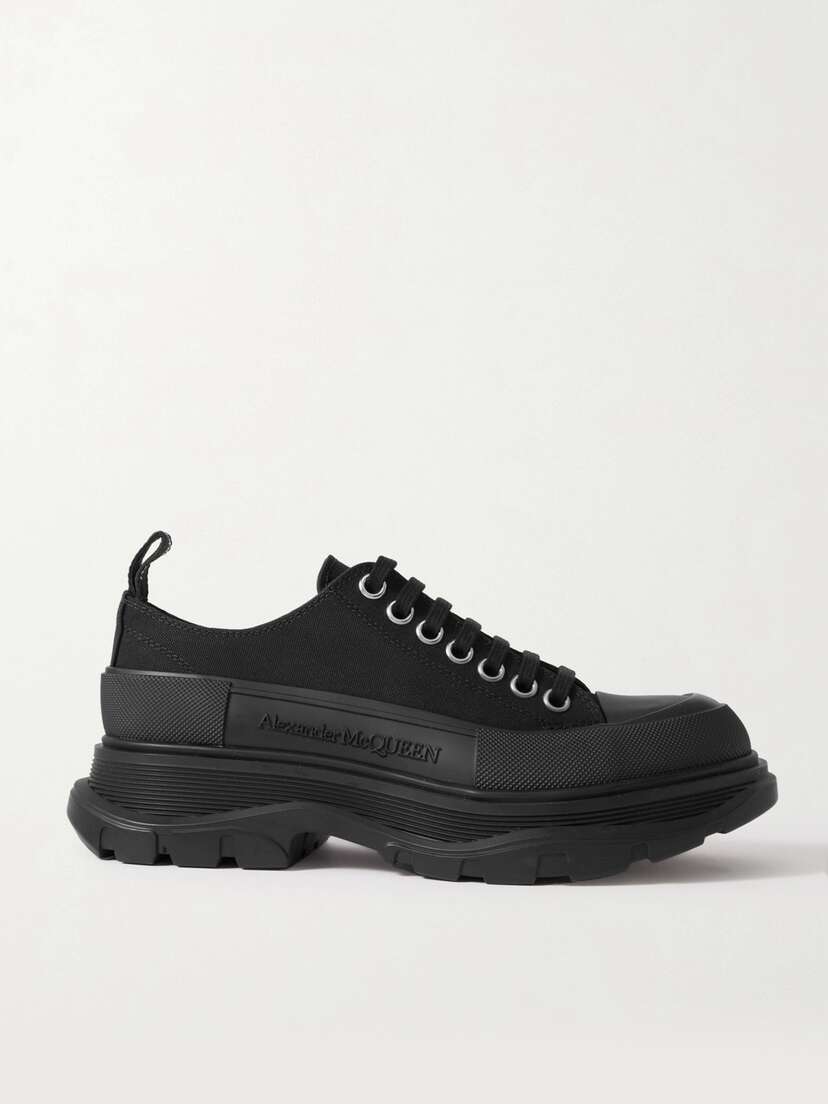 McQueen Tread Slick Canvas Exaggerated-sole Sneakers
