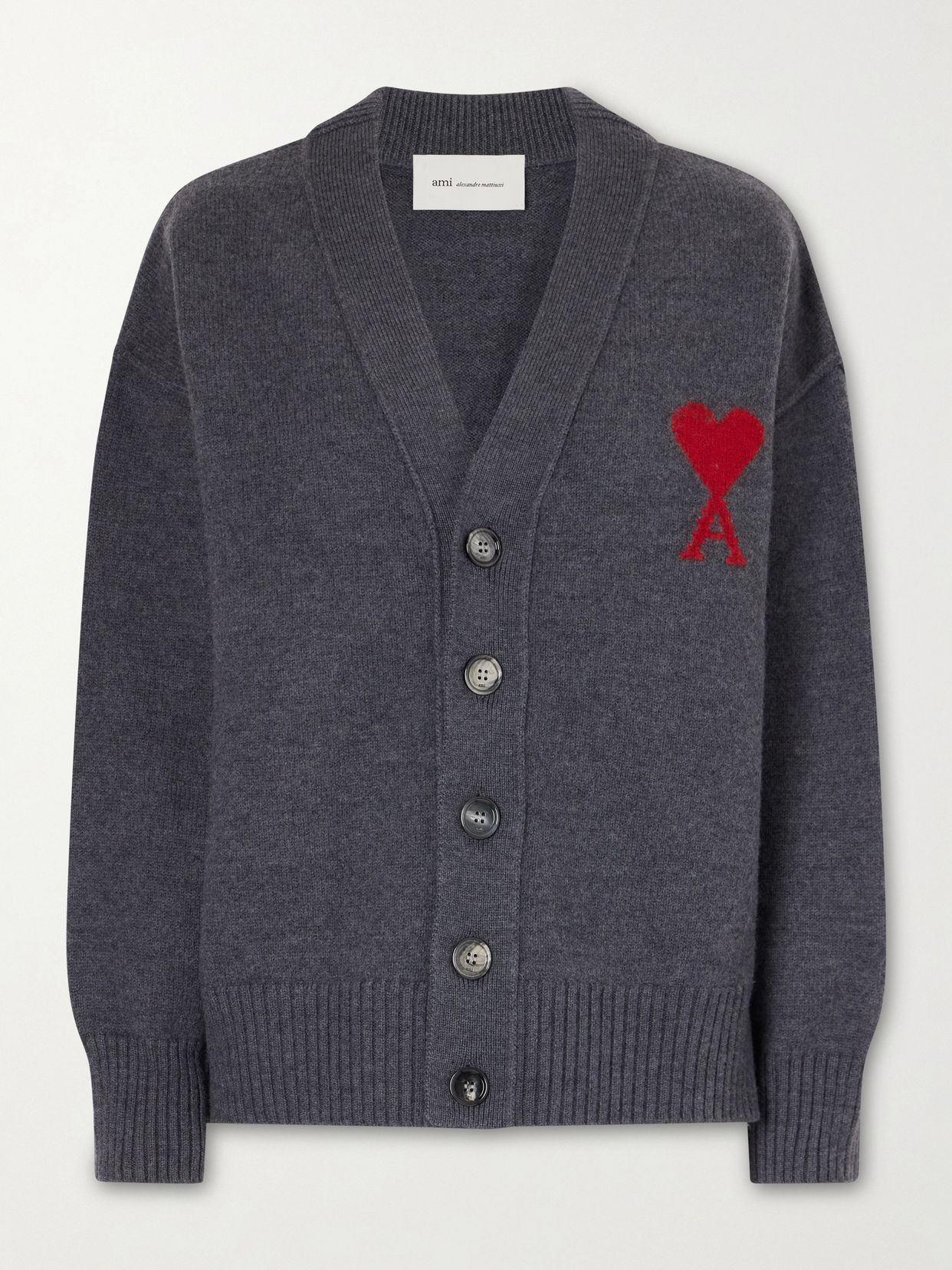 plus net sustain adc intarsia wool cardigan