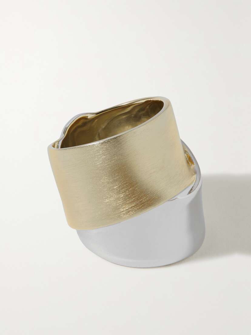 Completedworks + Net Sustain Ribbon Rhodium Plated Silver And Recycled Gold Vermeil Ring