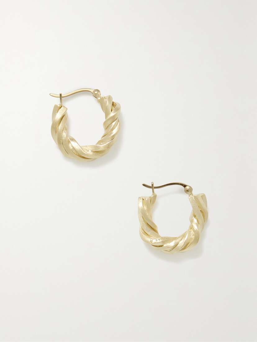 Completedworks + Net Sustain Deep State Gold-plated Hoop Earrings