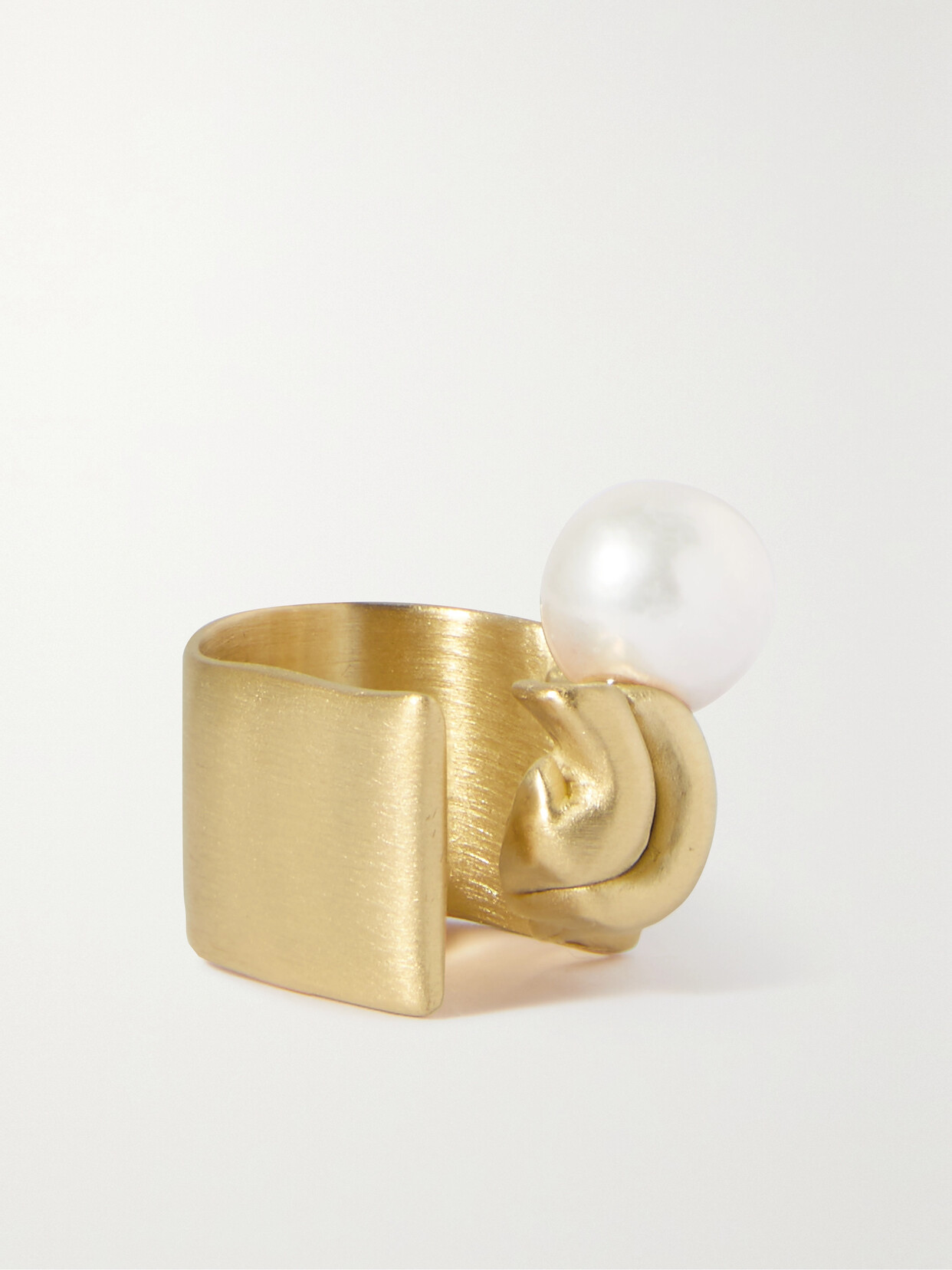 Completedworks Chunky Pearl Ring In Gold