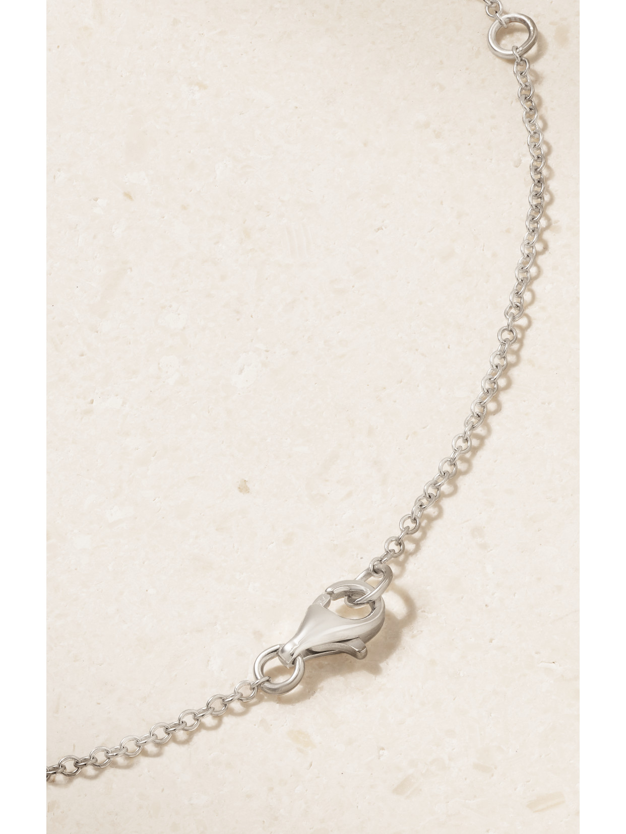 Shay Portrait 18-karat White Gold, Crystal And Diamond Necklace In Gold