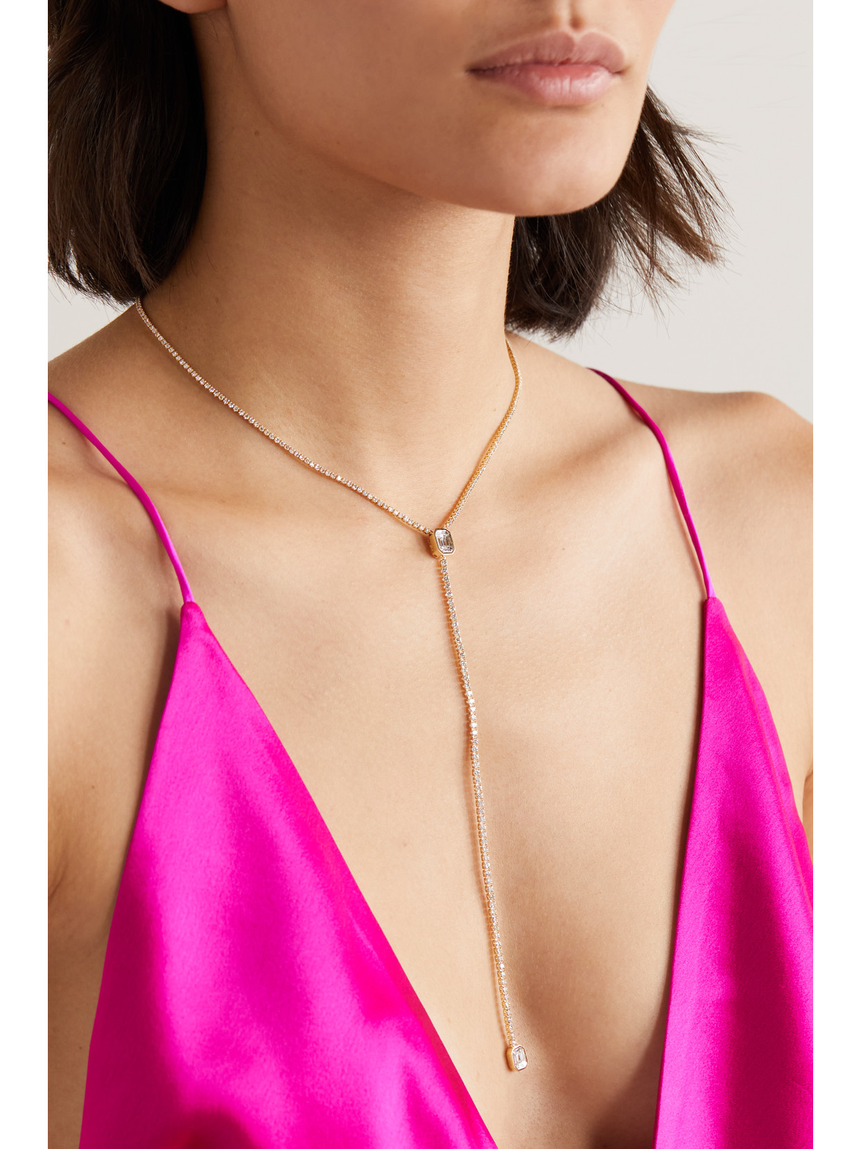 Shay Illusion Convertible 18-karat Gold Diamond Necklace In Gold