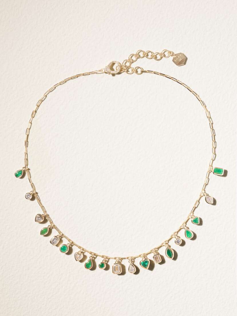 SHAY 18-karat , Emerald And Diamond Necklace - One size