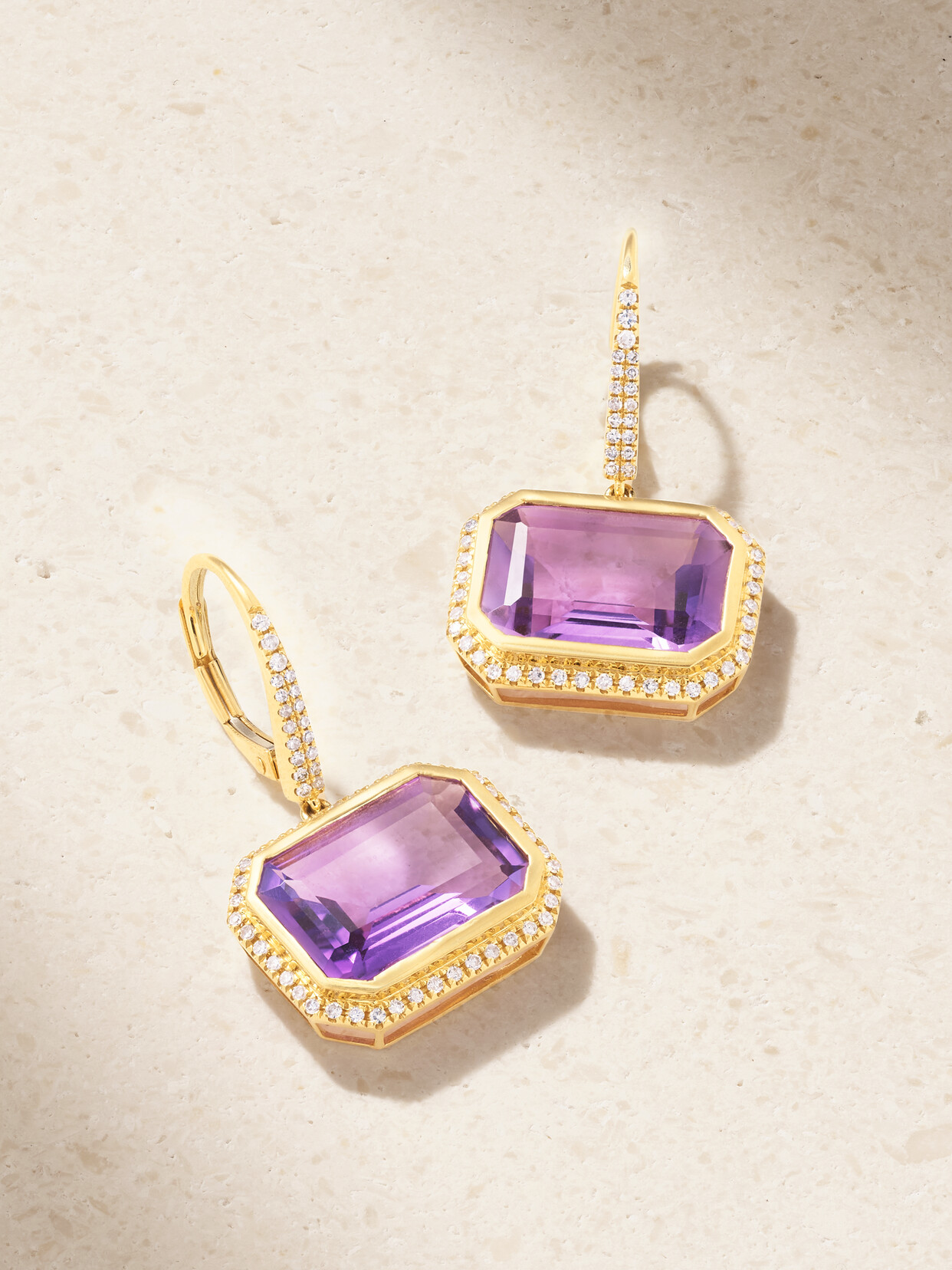 SHAY - 18-karat Gold, Amethyst And Diamond Earrings - One size