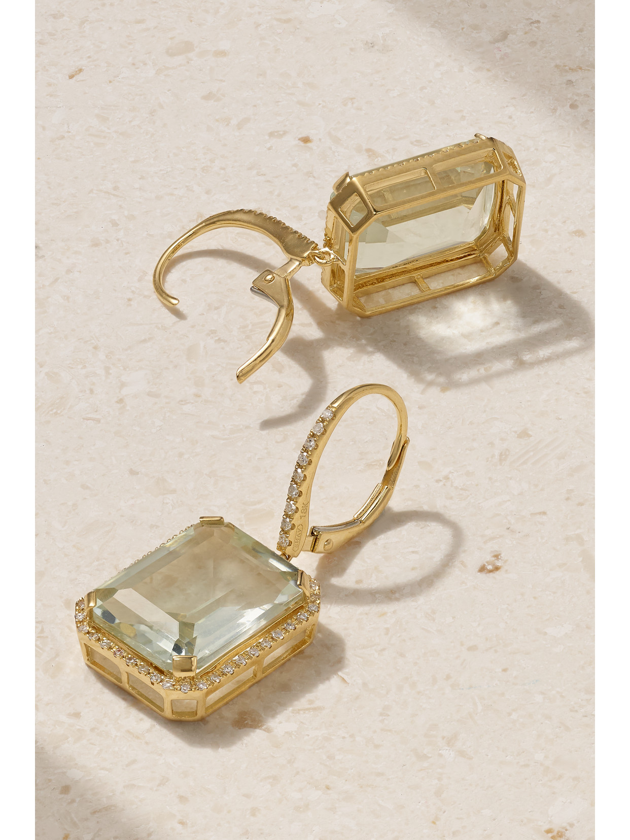Shay Portrait 18-karat Gold, Amethyst And Diamond Earrings In Gold