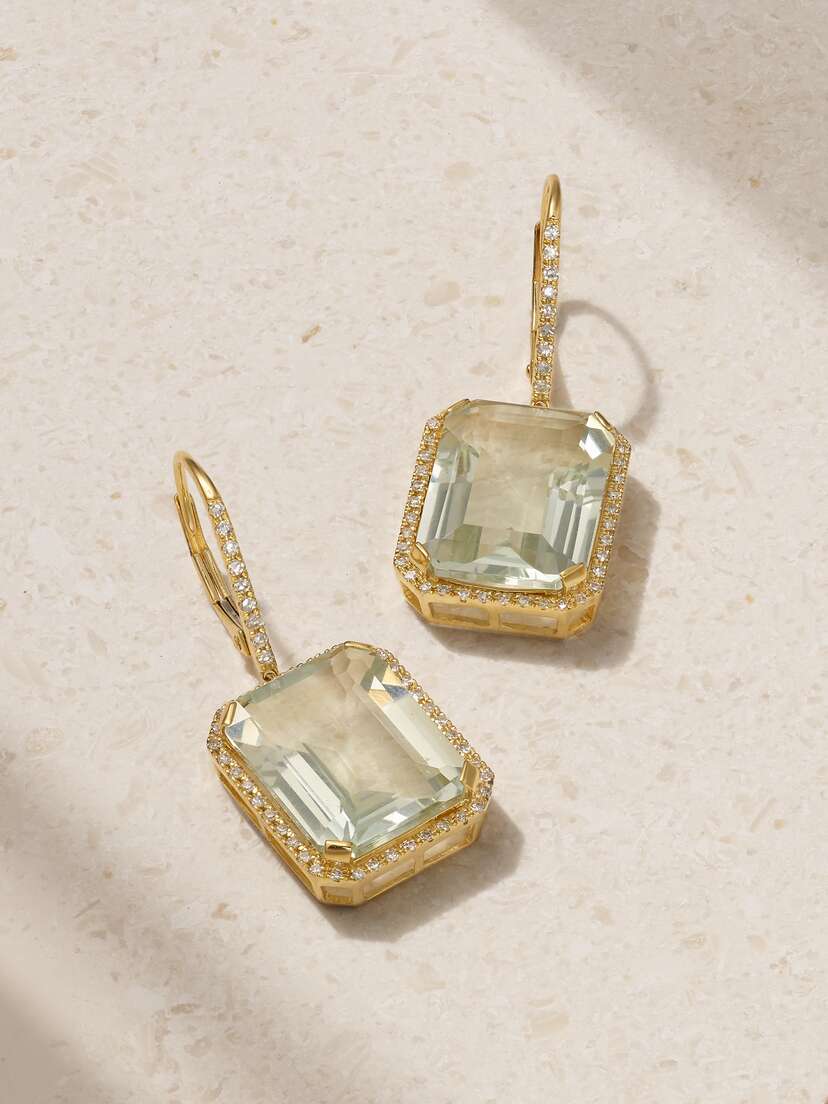 SHAY Portrait 18-karat Gold, Amethyst And Diamond Earrings