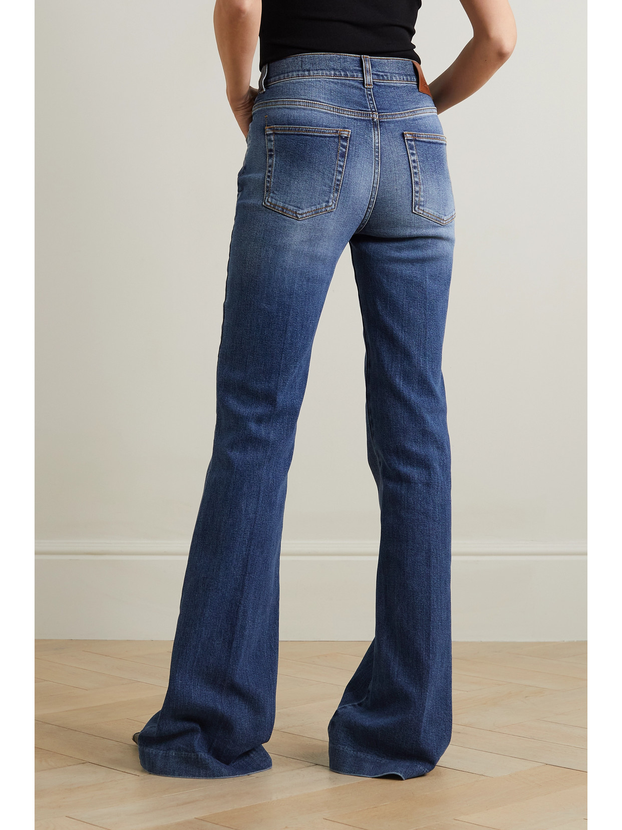 Shop Alexander Mcqueen High-rise Flared Jeans In Blue