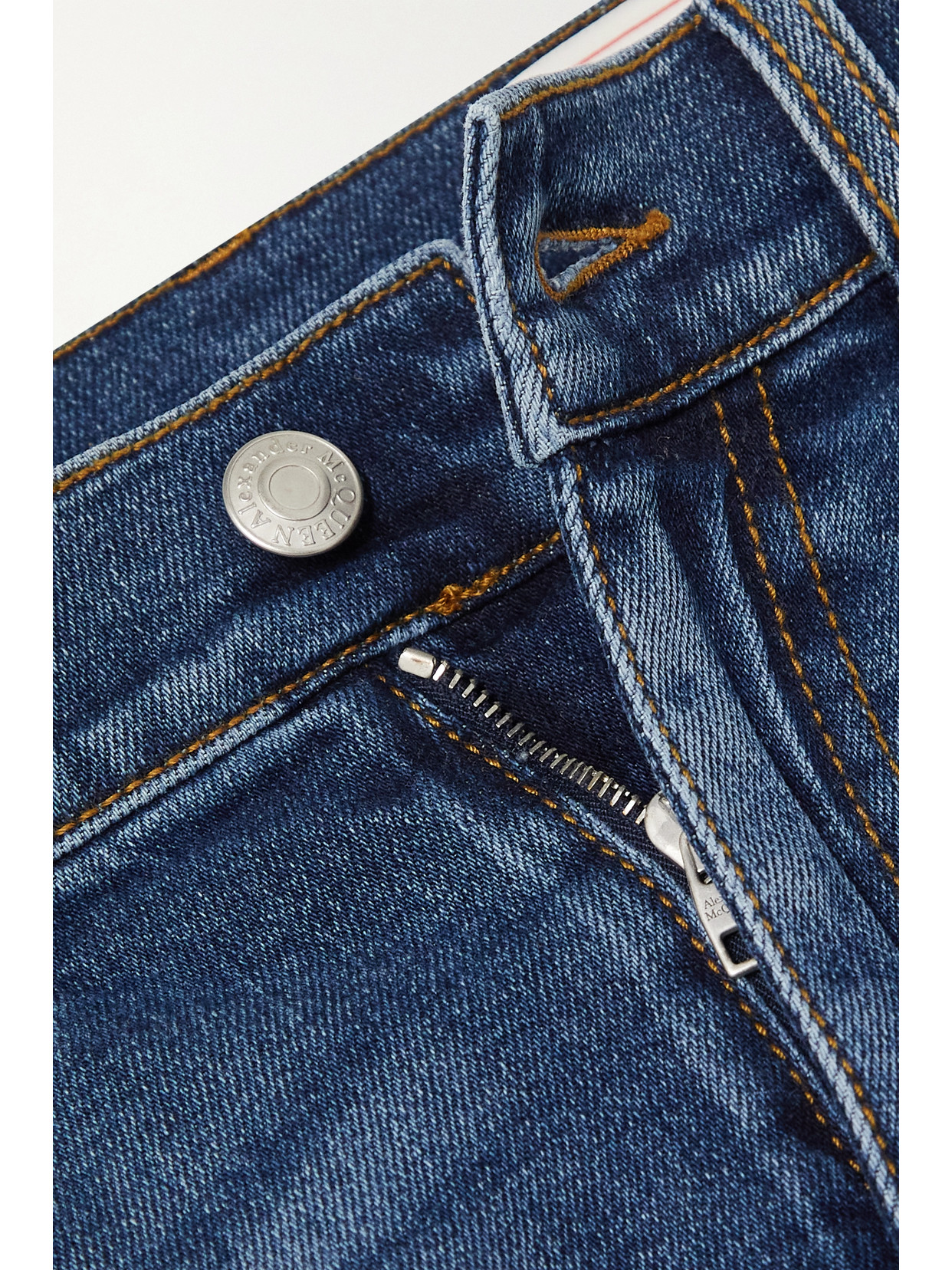 Alexander Mcqueen High-rise Flared Jeans In Blue