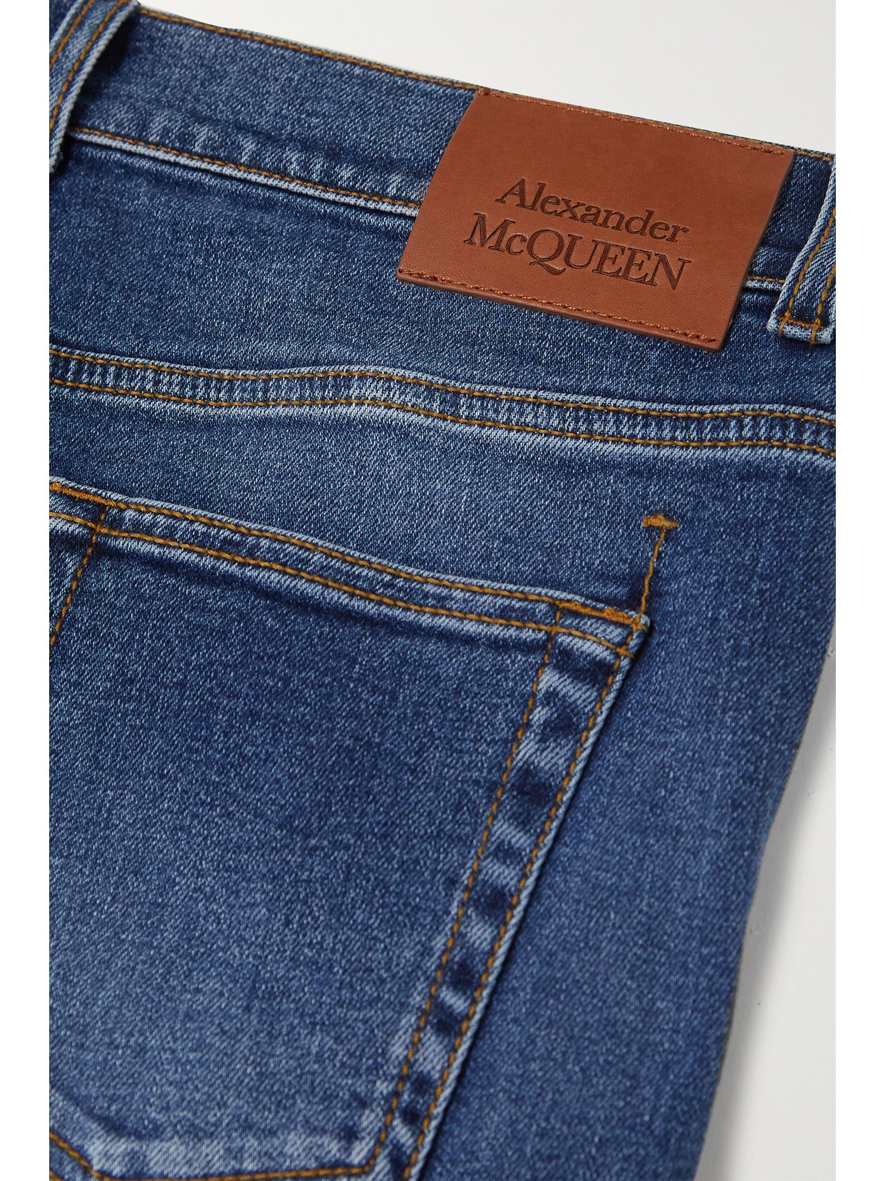 Shop Alexander Mcqueen High-rise Flared Jeans In Blue