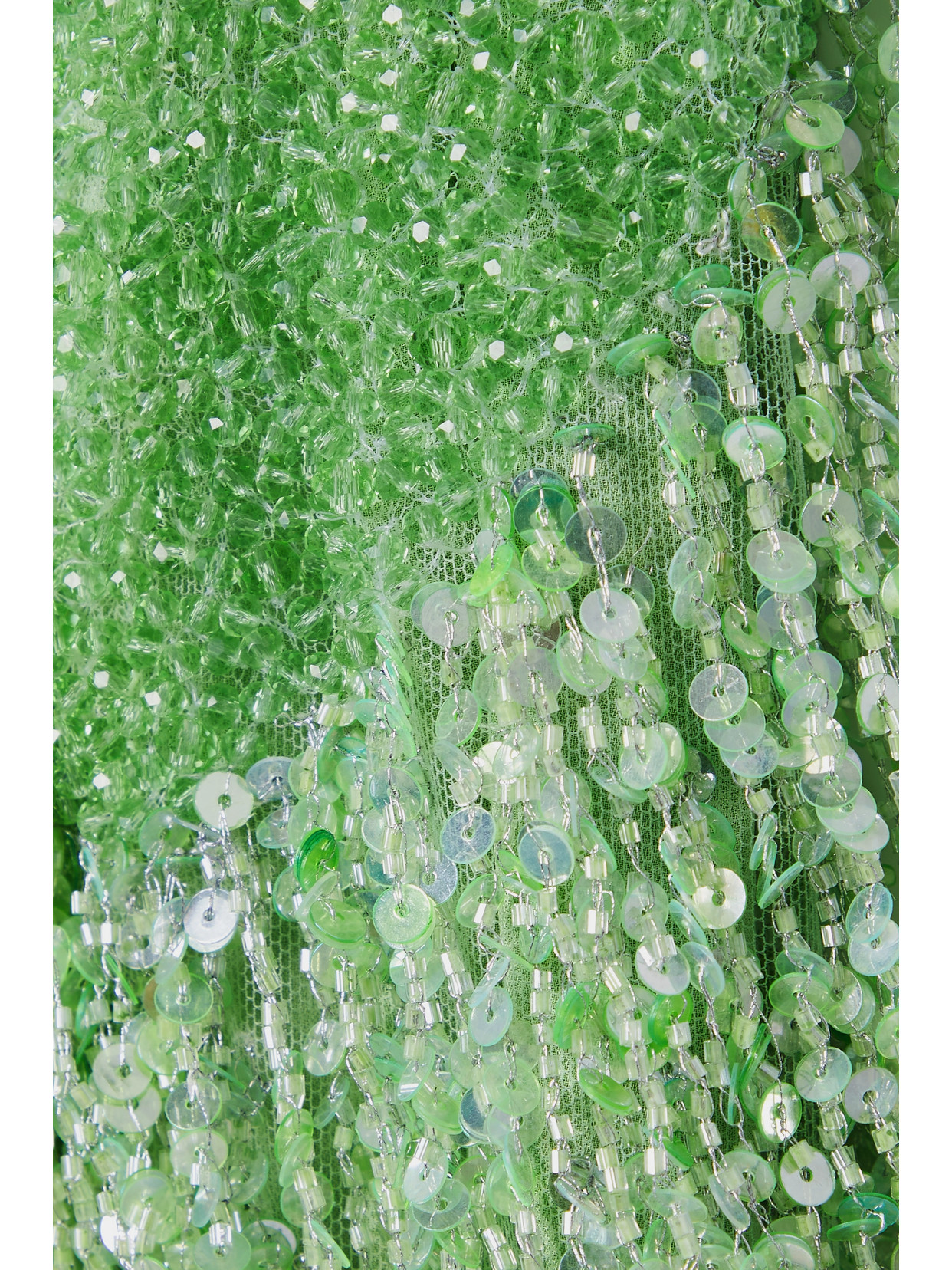 Naeem Khan Gatsby Embellished Tulle Mini Dress In Green