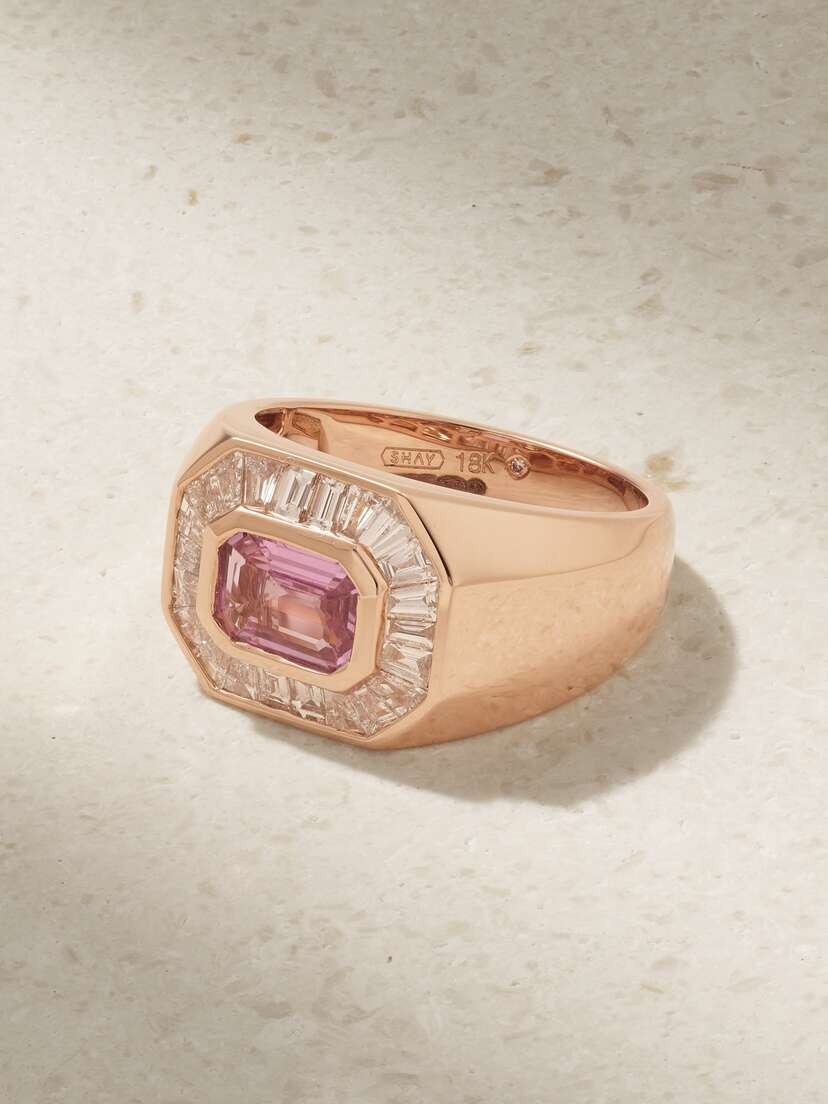 SHAY Champion 18-karat Rose Gold, Sapphire And Diamond Ring