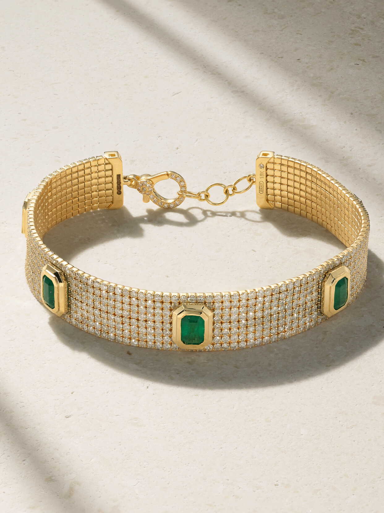 SHAY - Elixir 18-karat Gold, Emerald And Diamond Bracelet - One size