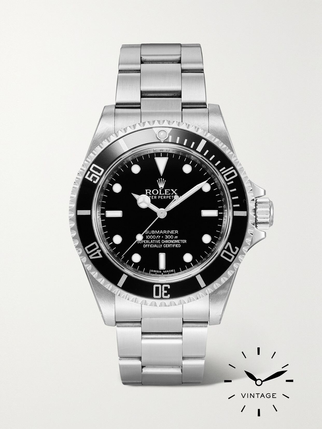 ROLEX Pre-owned Wind Vintage Submariner Automatic 40mm Oystersteel Watch