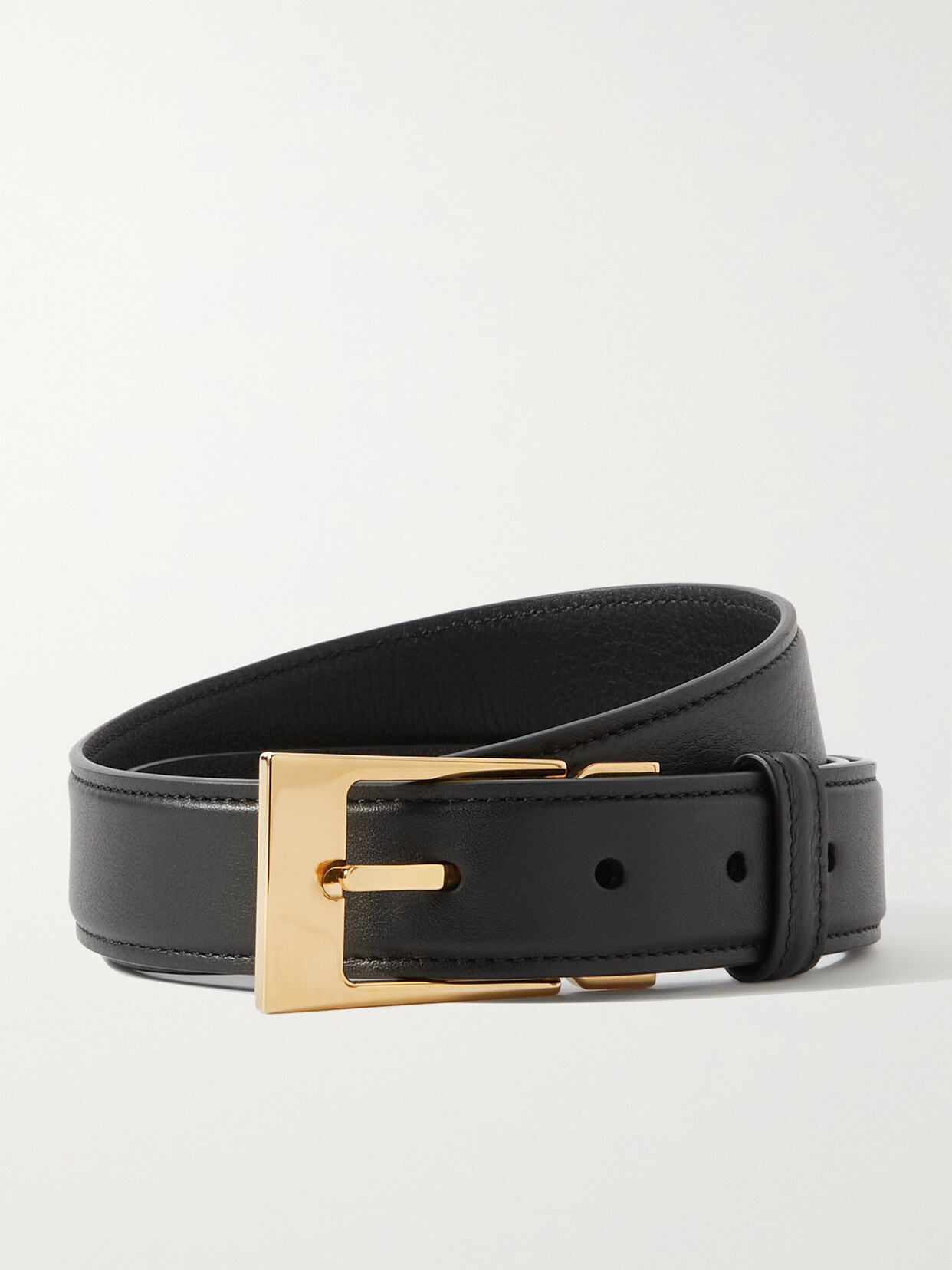 Shop The Row Jewel Leather Belt In Black