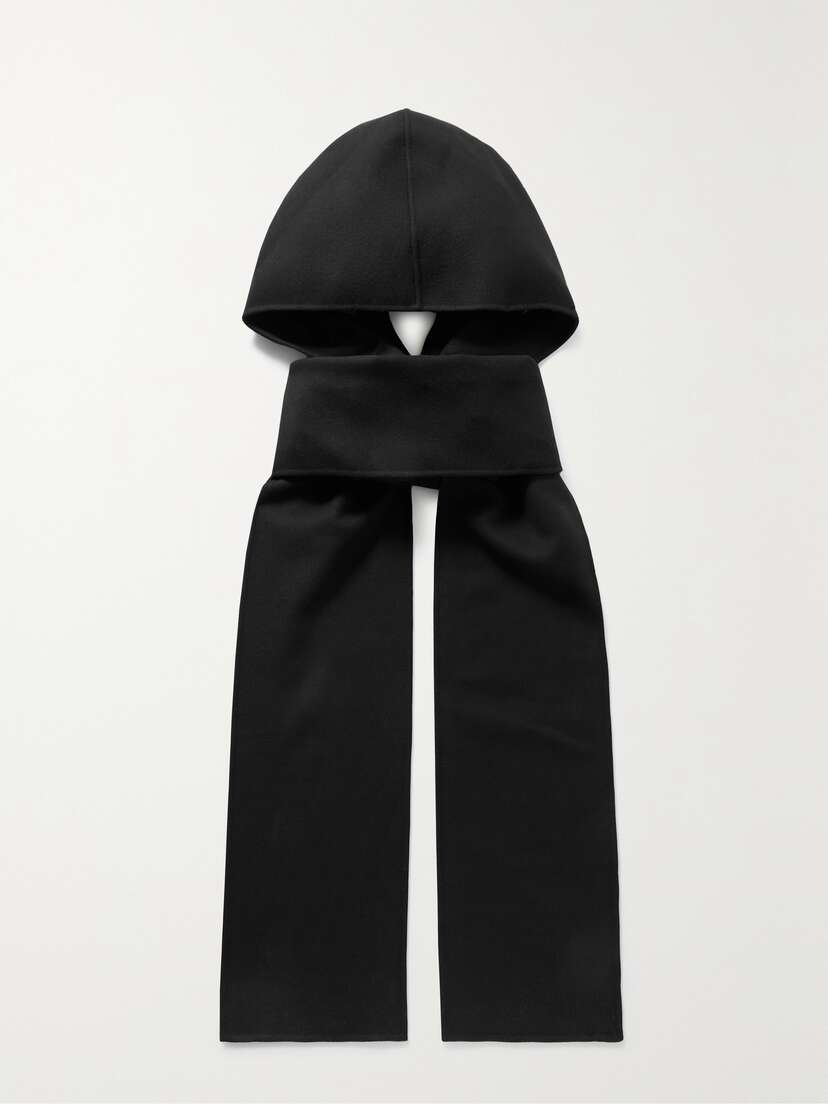 The Row Gordie Hooded Brushed-cashmere Scarf
