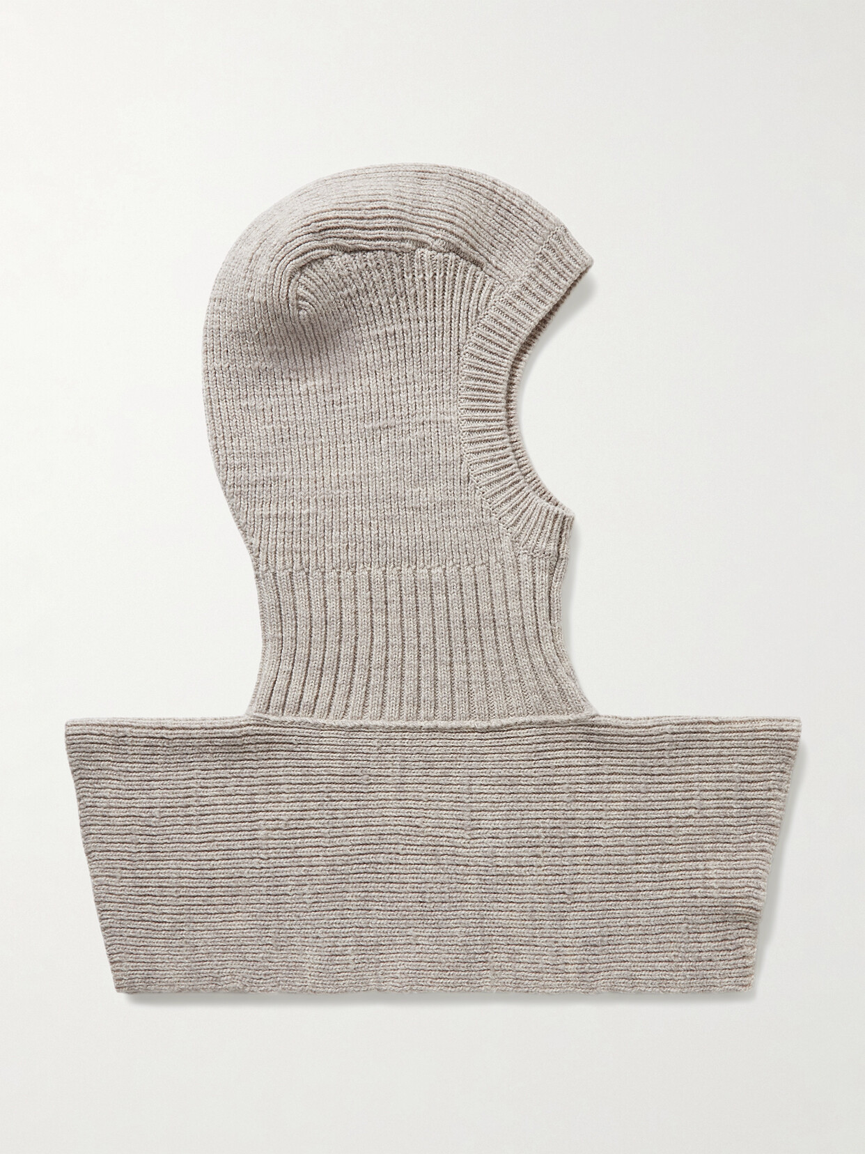 The Row Danylo Ribbed Merino Wool Balaclava In Ivory