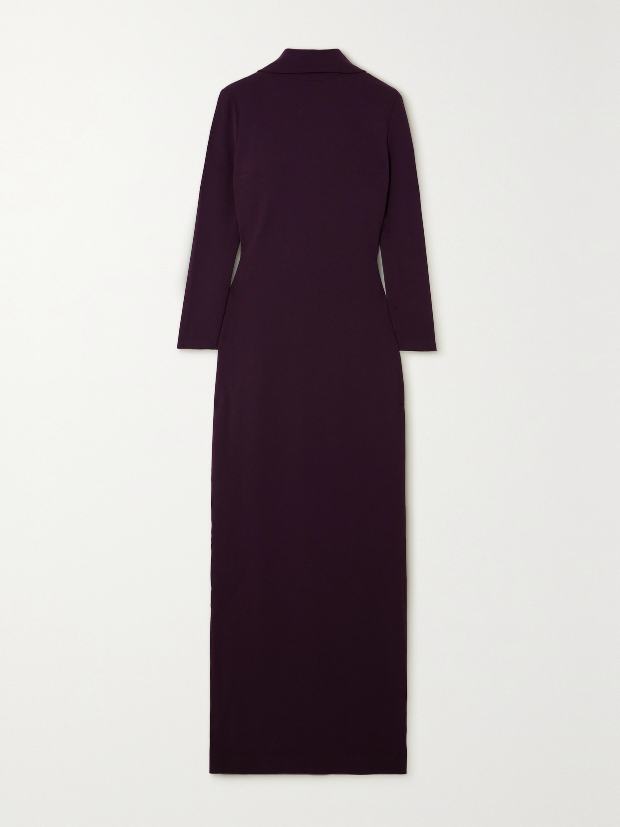 Solace London - Luisa Cape-effect Crepe Gown - Burgundy