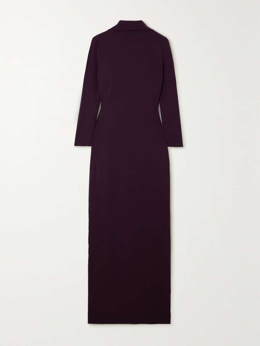 Solace London Luisa Cape-effect Crepe Gown