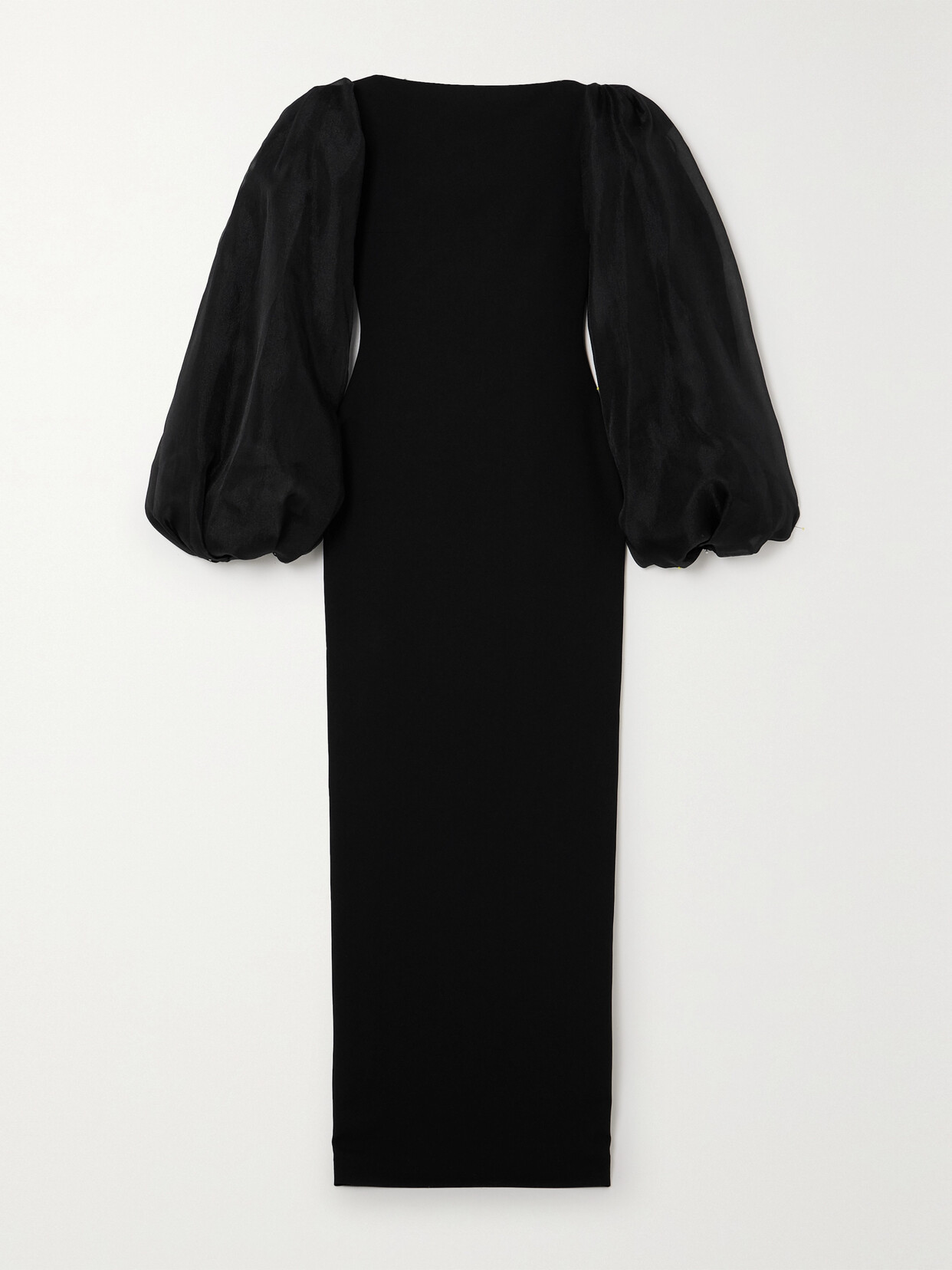 Solace London - Karla Crepe And Organza Maxi Dress - Black