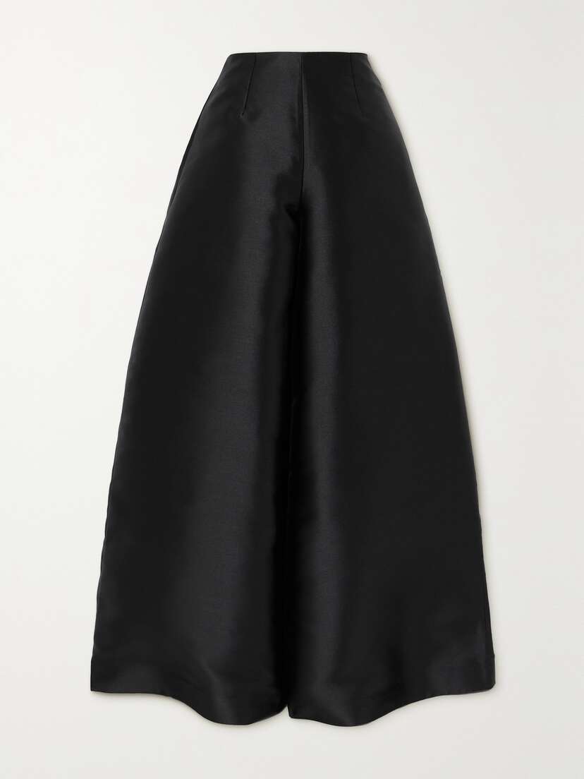 Solace London Thea Satin-twill Wide-leg Pants