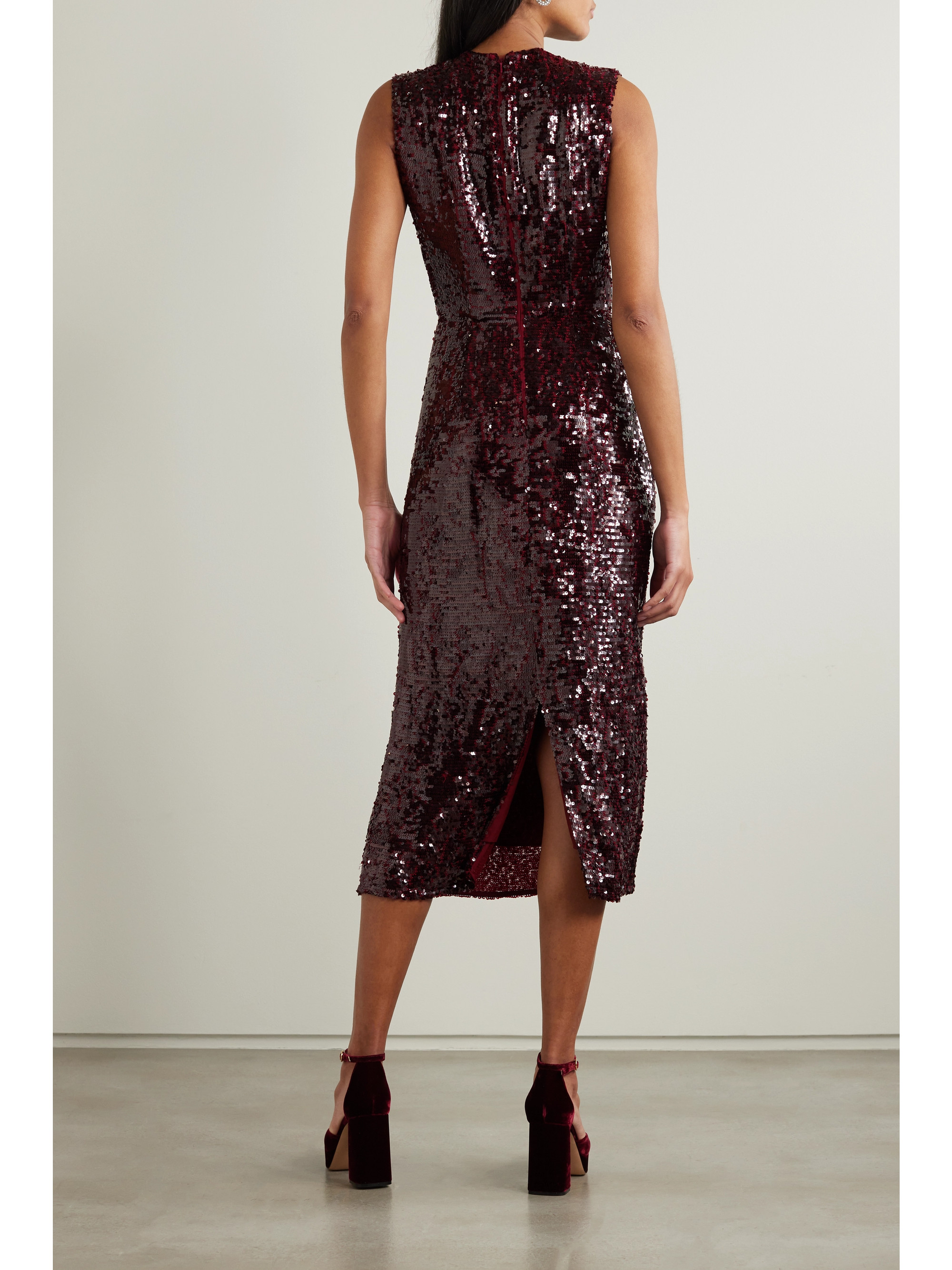 Erdem Embellished georgette dress