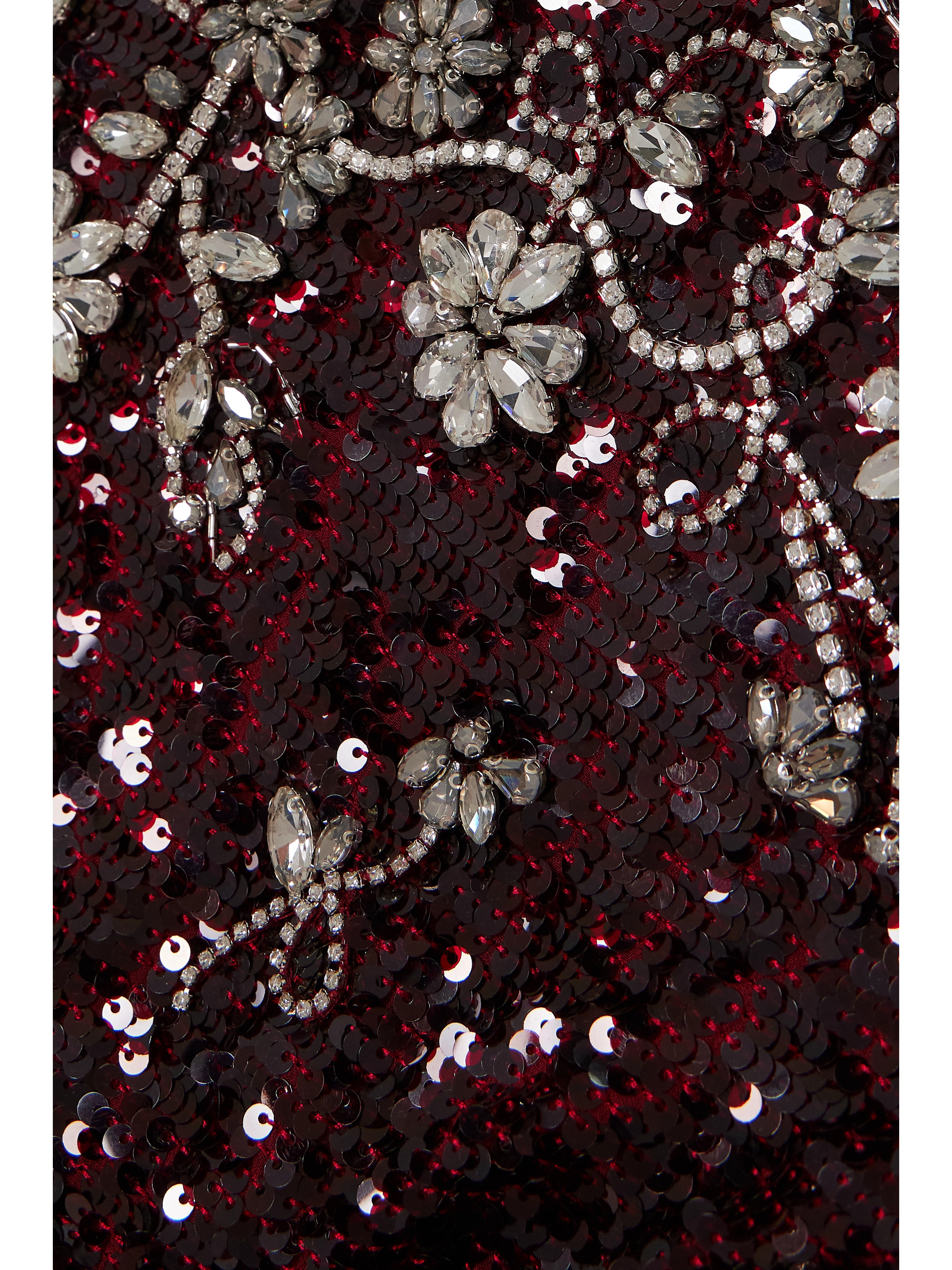 Erdem Embellished georgette dress