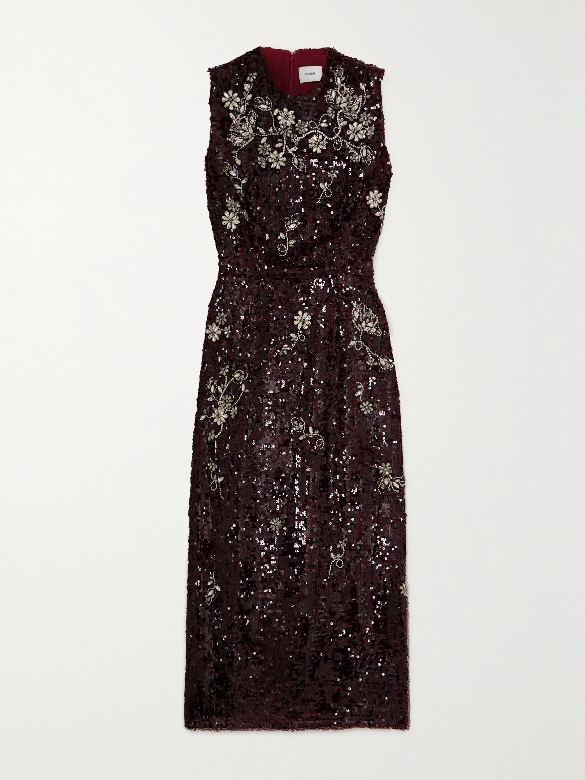Erdem Embellished georgette dress