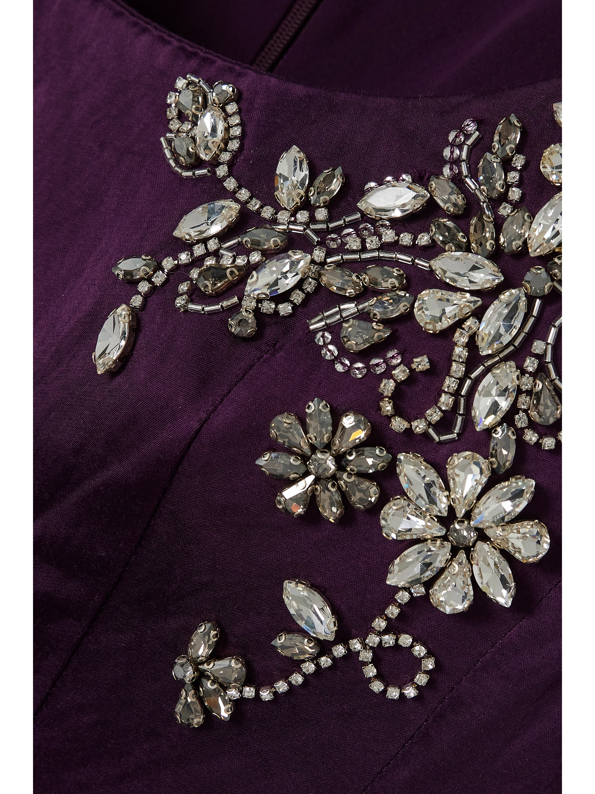 Erdem Embellished sequined satin midi dress thumbnail