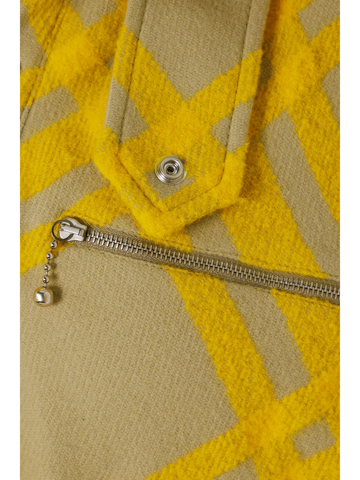 Burberry Oversized Checked Wool Bomber Jacket In Yellow