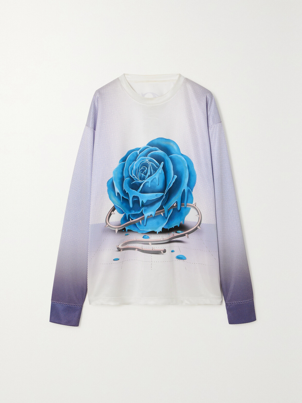 Burberry - Printed Satin-jersey T-shirt - White