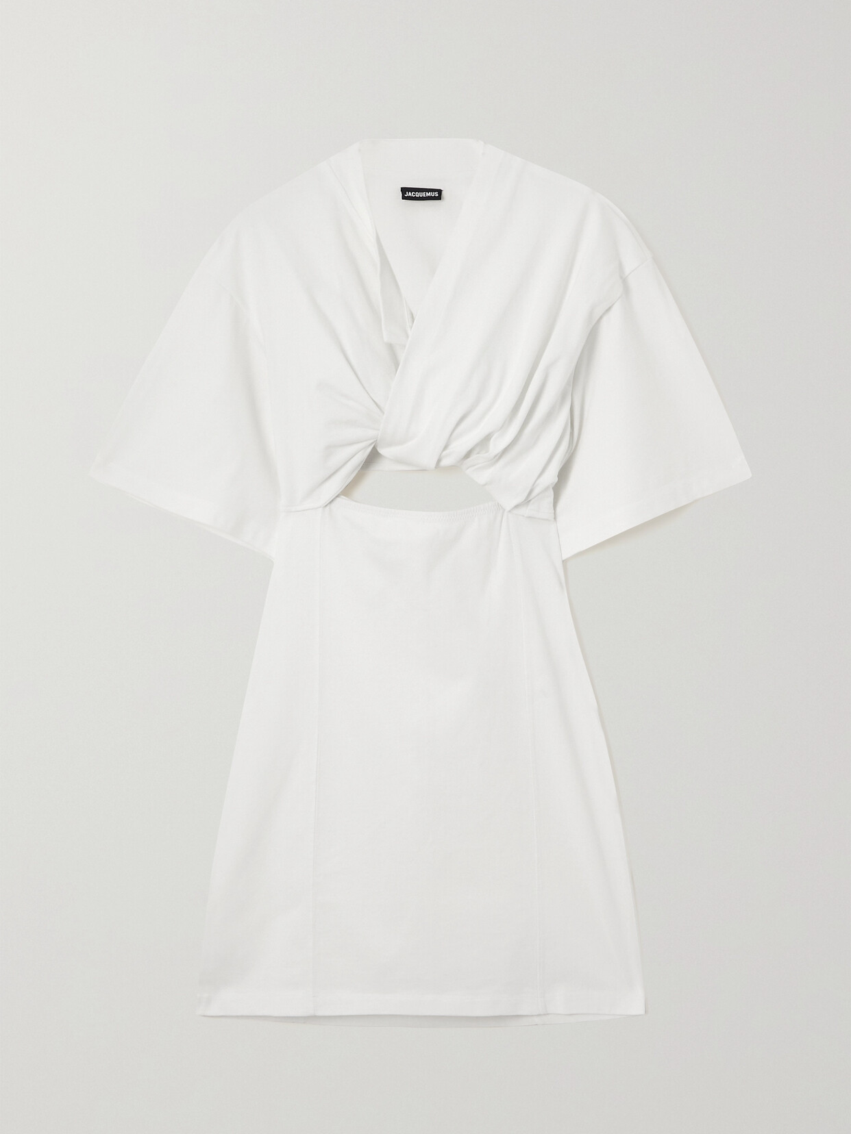 Jacquemus - Bahia Twist-front Cutout Cotton Mini Dress - White