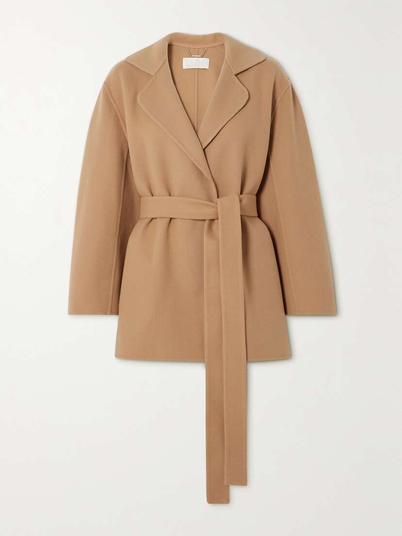 Chloé Belted Wool And Cashmere-blend Jacket