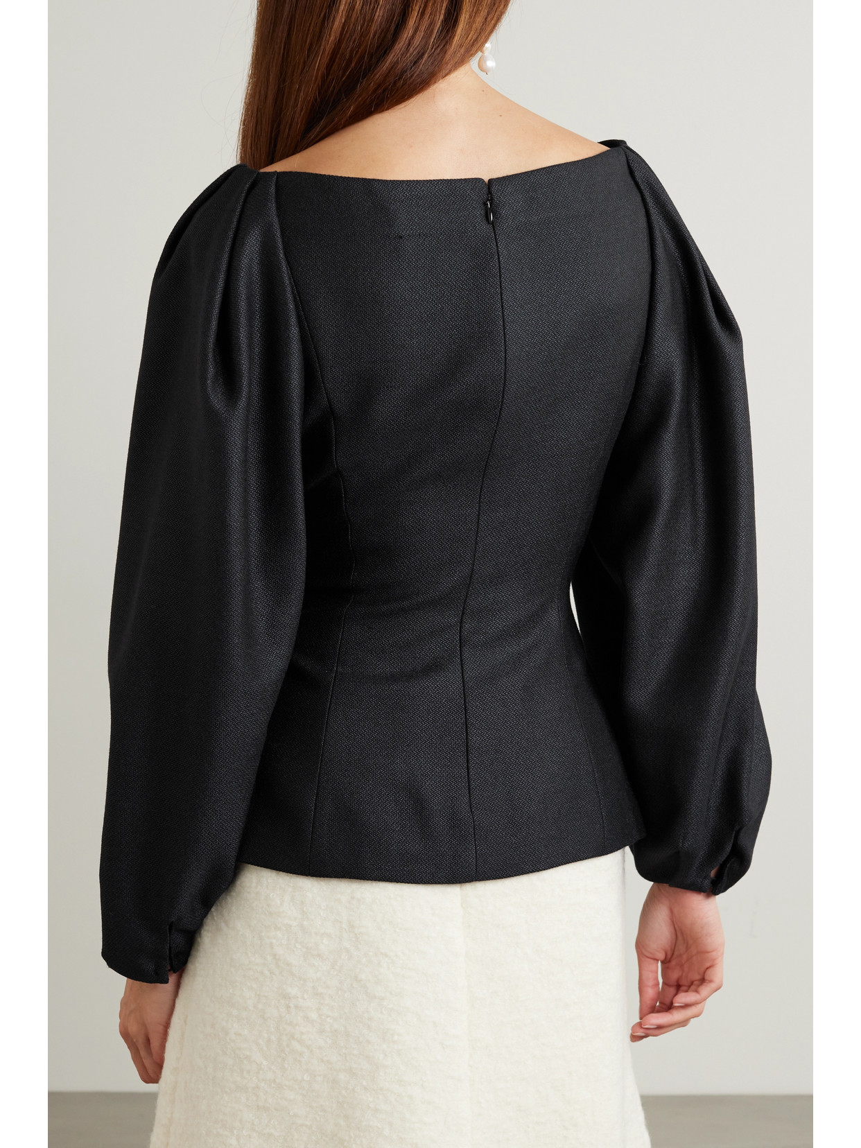 Chloé - Off-The-Shoulder Silk And Wool-Blend Top