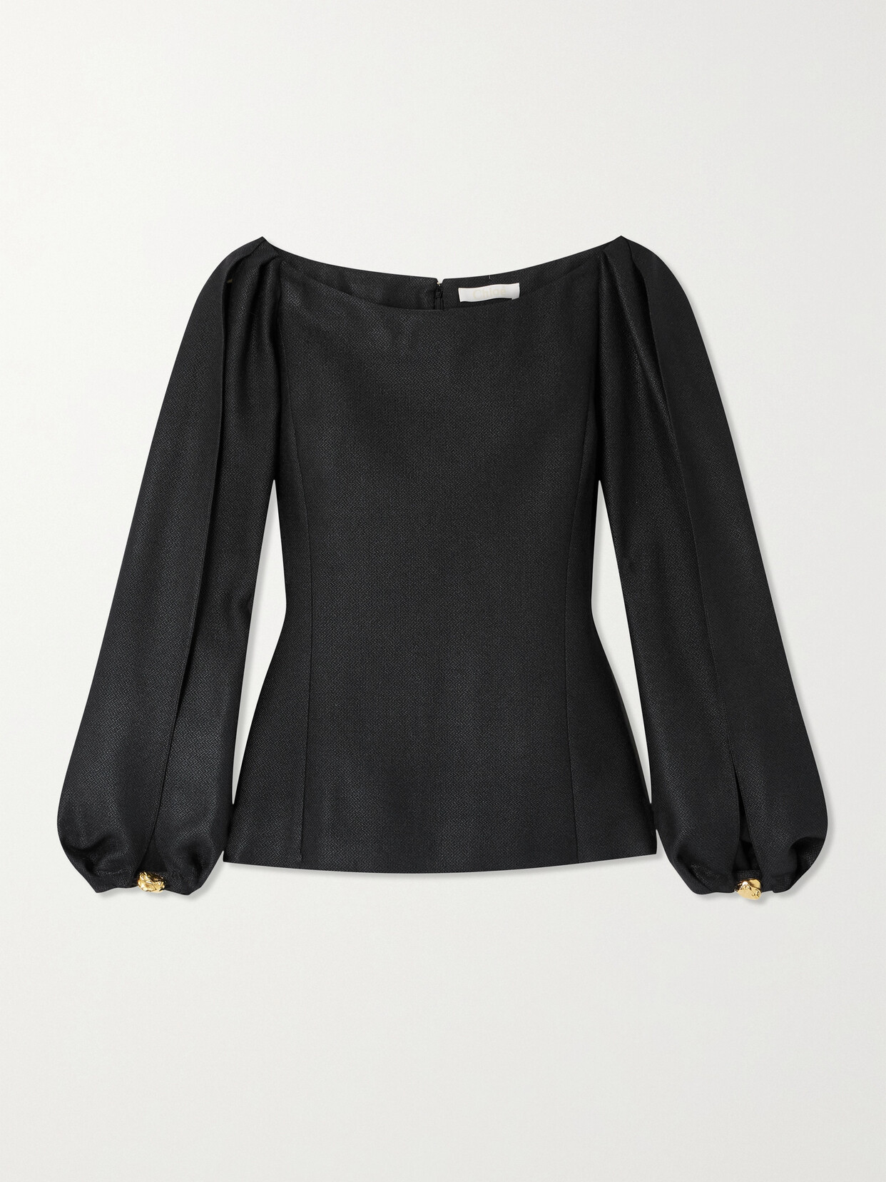Chloé - Off-The-Shoulder Silk And Wool-Blend Top
