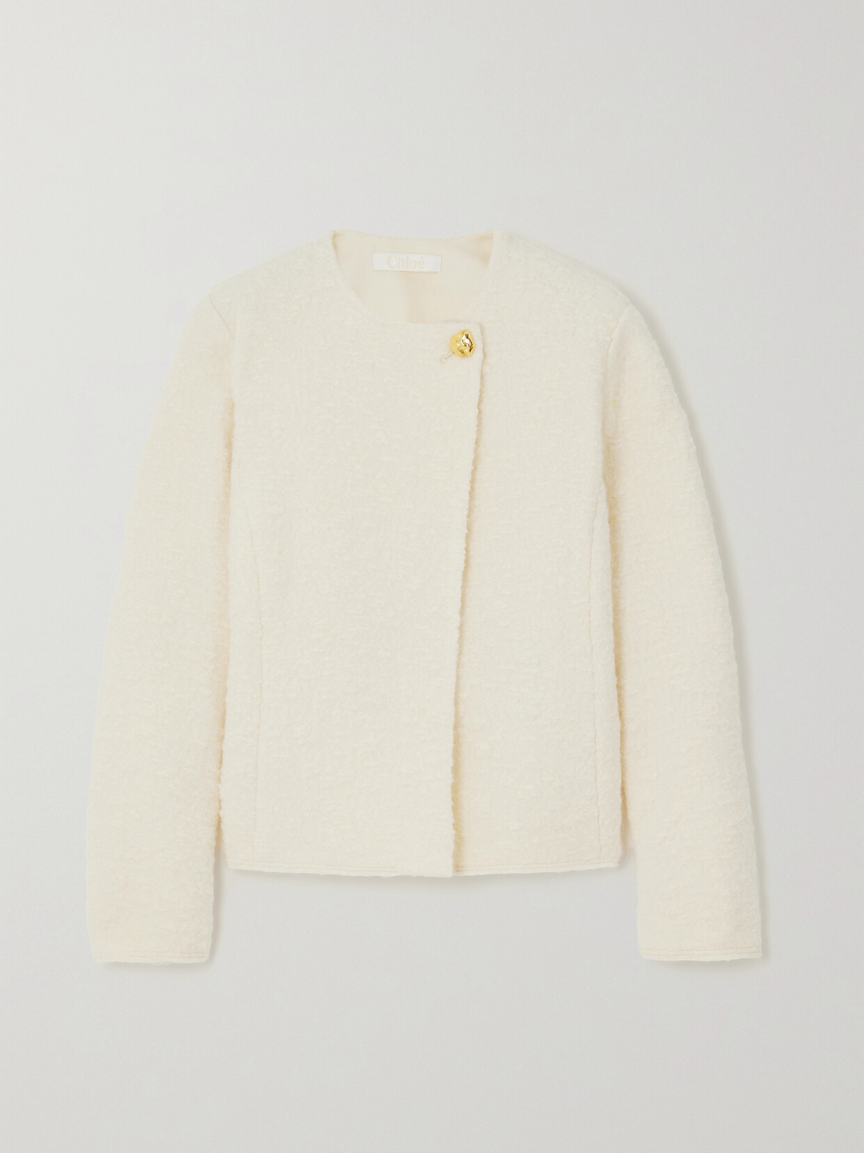 Chloé - Wool-blend Bouclé Jacket - White