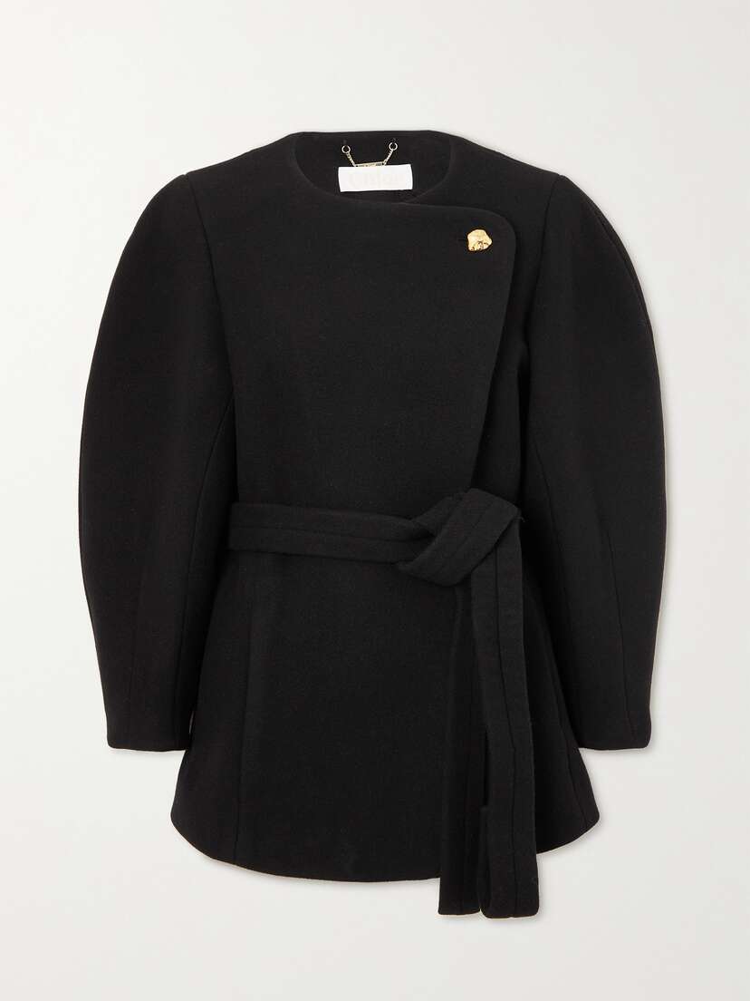 Chloé Belted Wool-blend Jacket