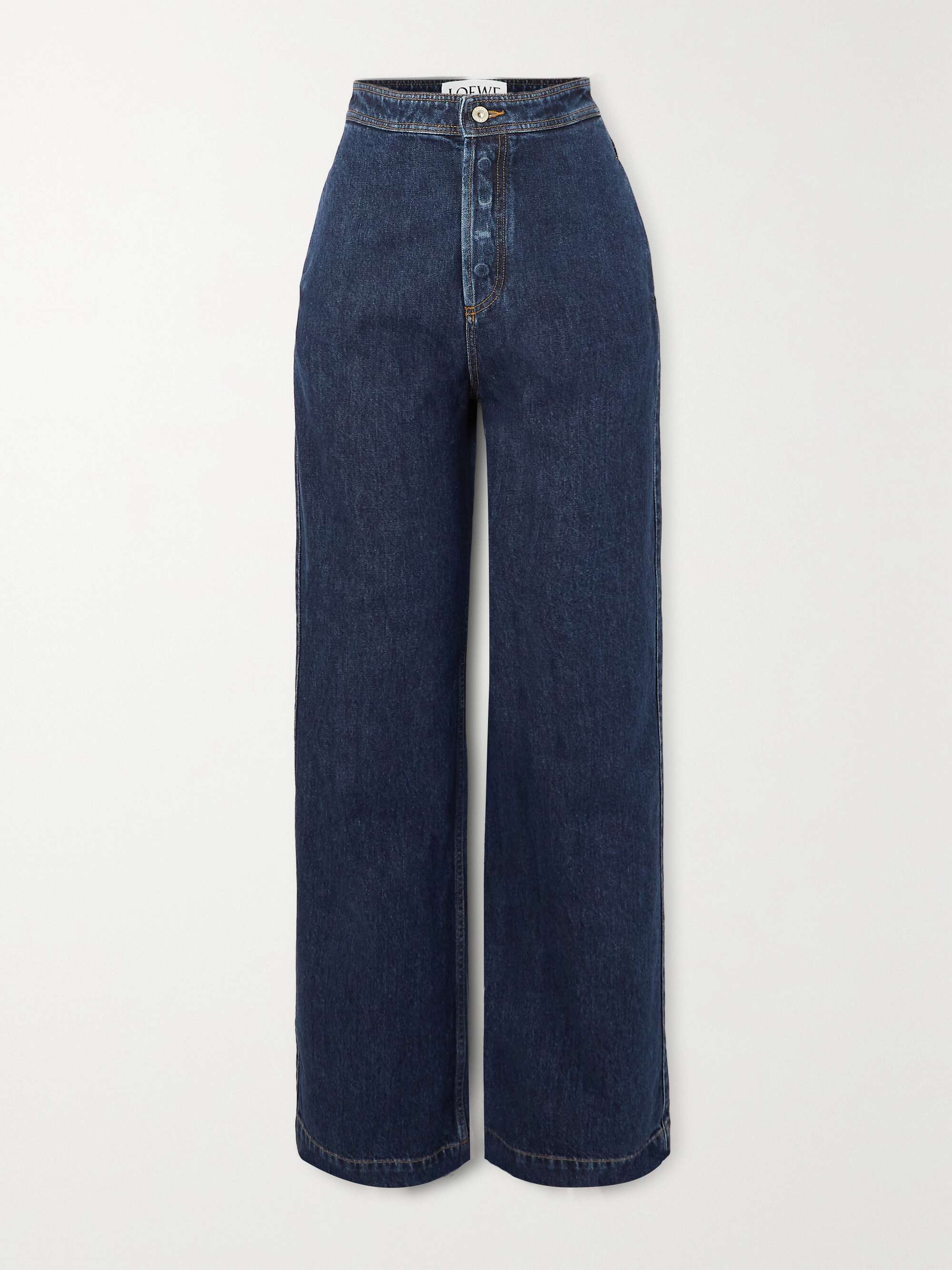 Anagram high-rise wide-leg jeans in blue - Loewe