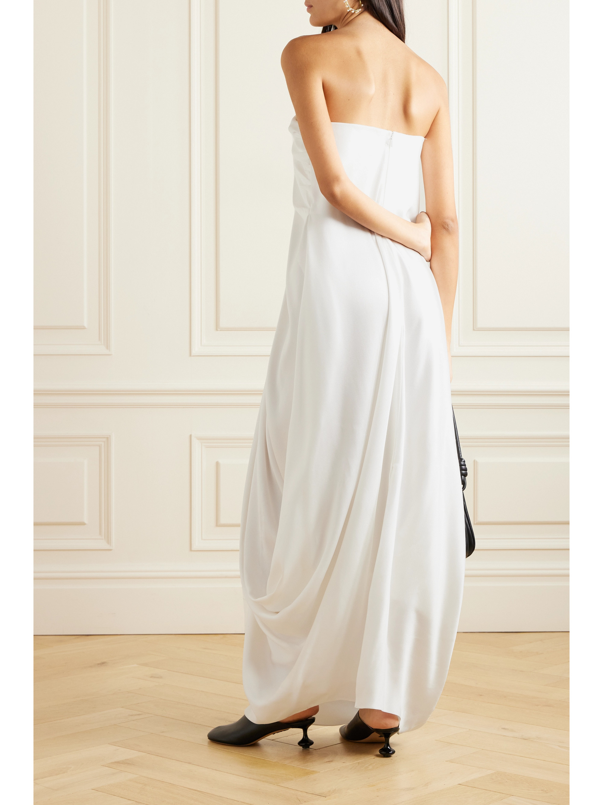 Loewe - Strapless embellished silk-satin maxi dress | Plush